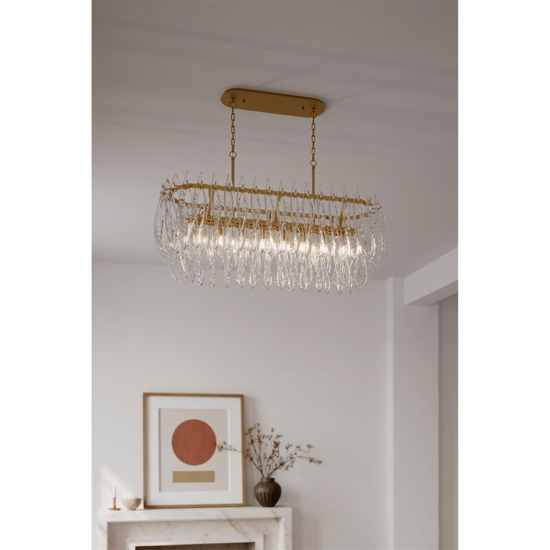 Glassara 48 Inch Linear Suspension Light by Metropolitan Lighting