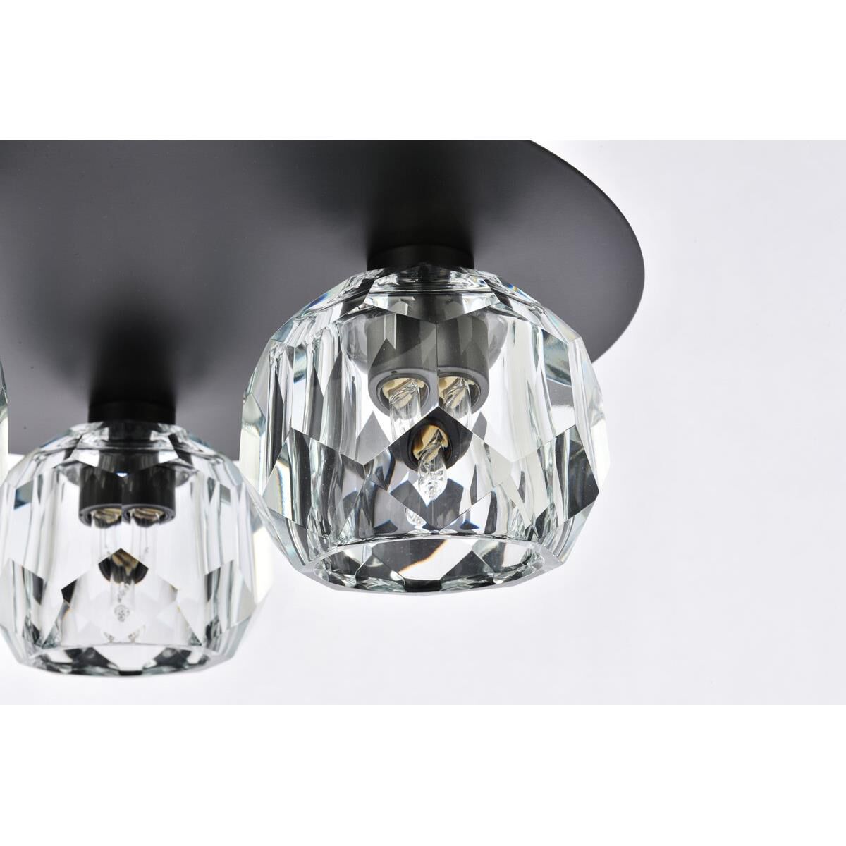 Shown in Black  finish and RC Clear crystal and Clear glass