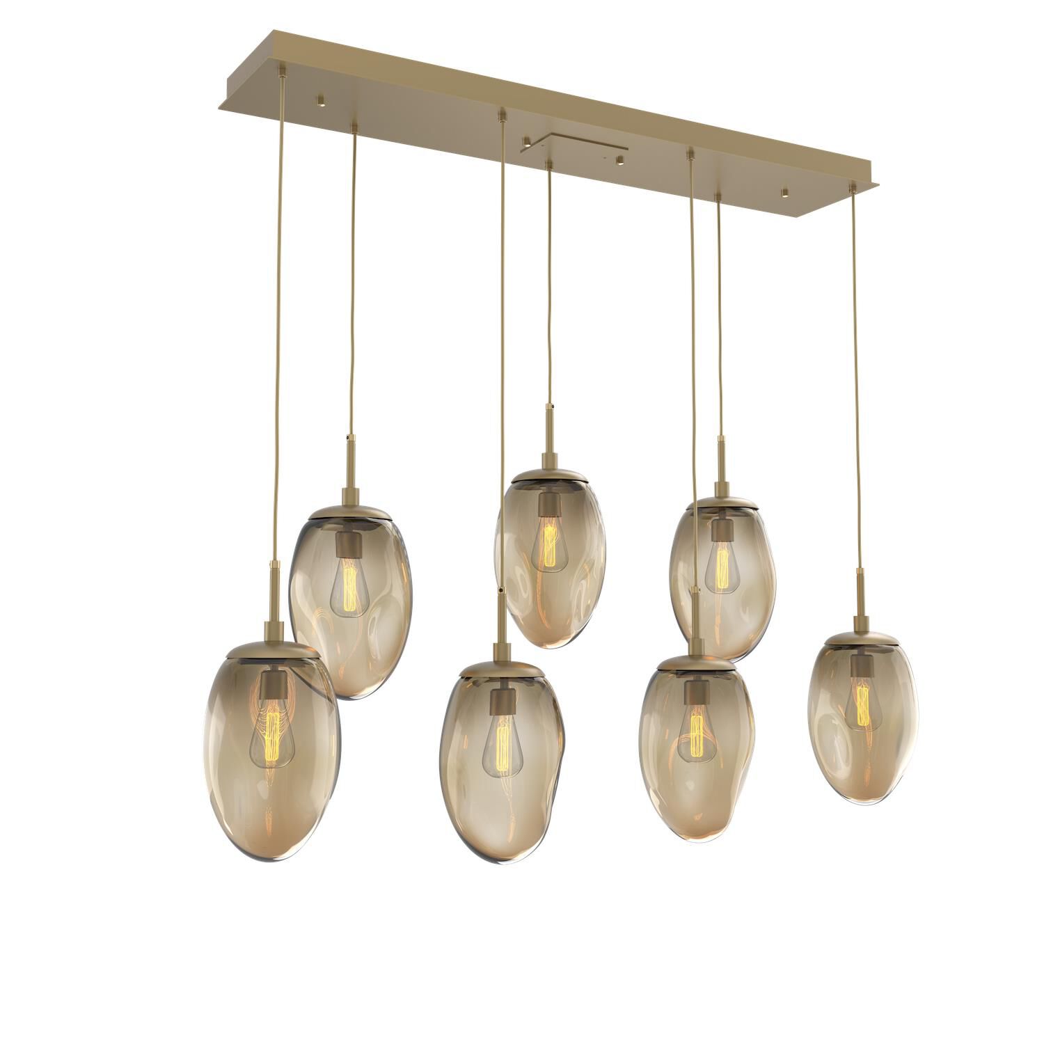 Levi Wilson Nebula 48 Inch 7 Light Linear Suspension Light by Hammerton Studio