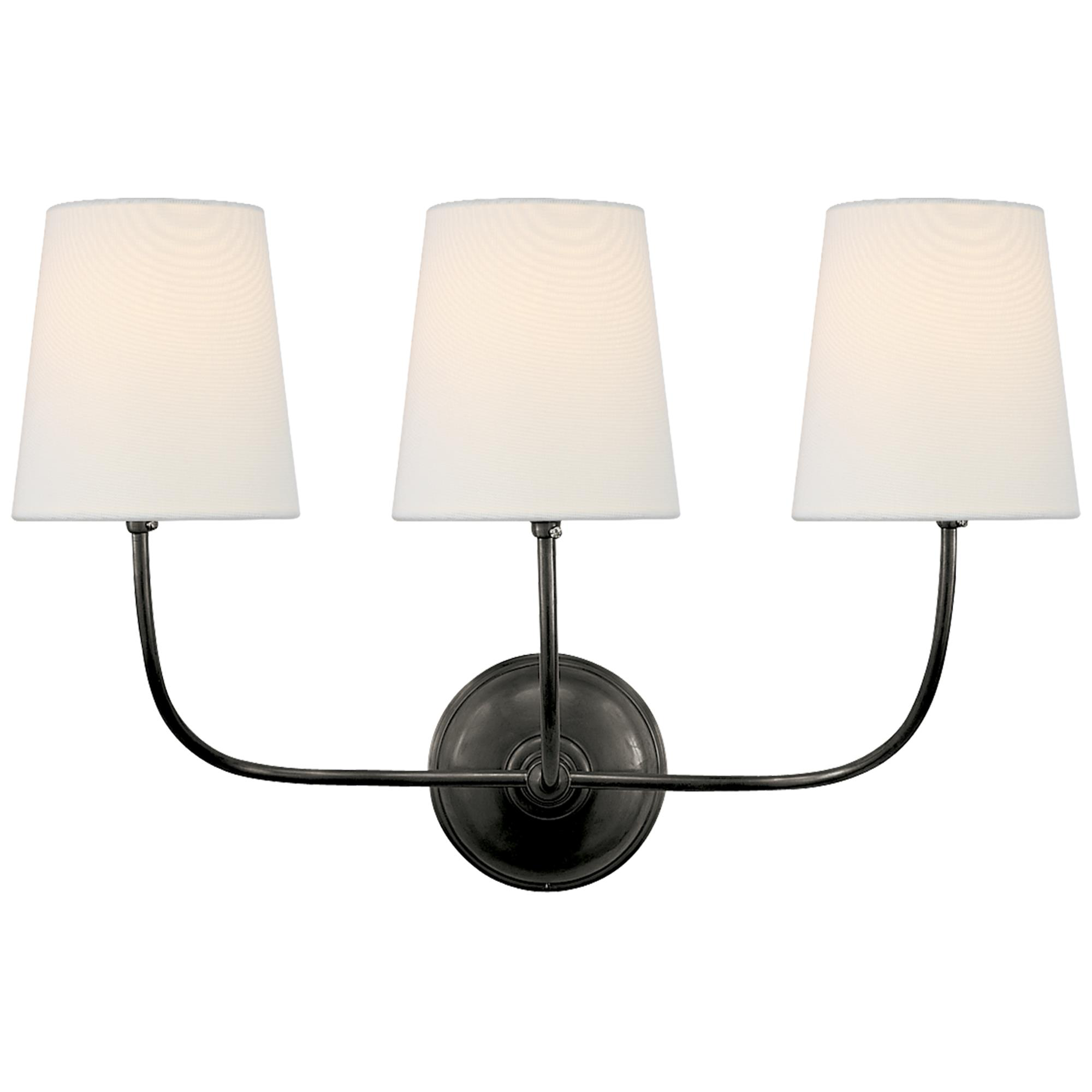 Shown in Bronze finish and Linen shade