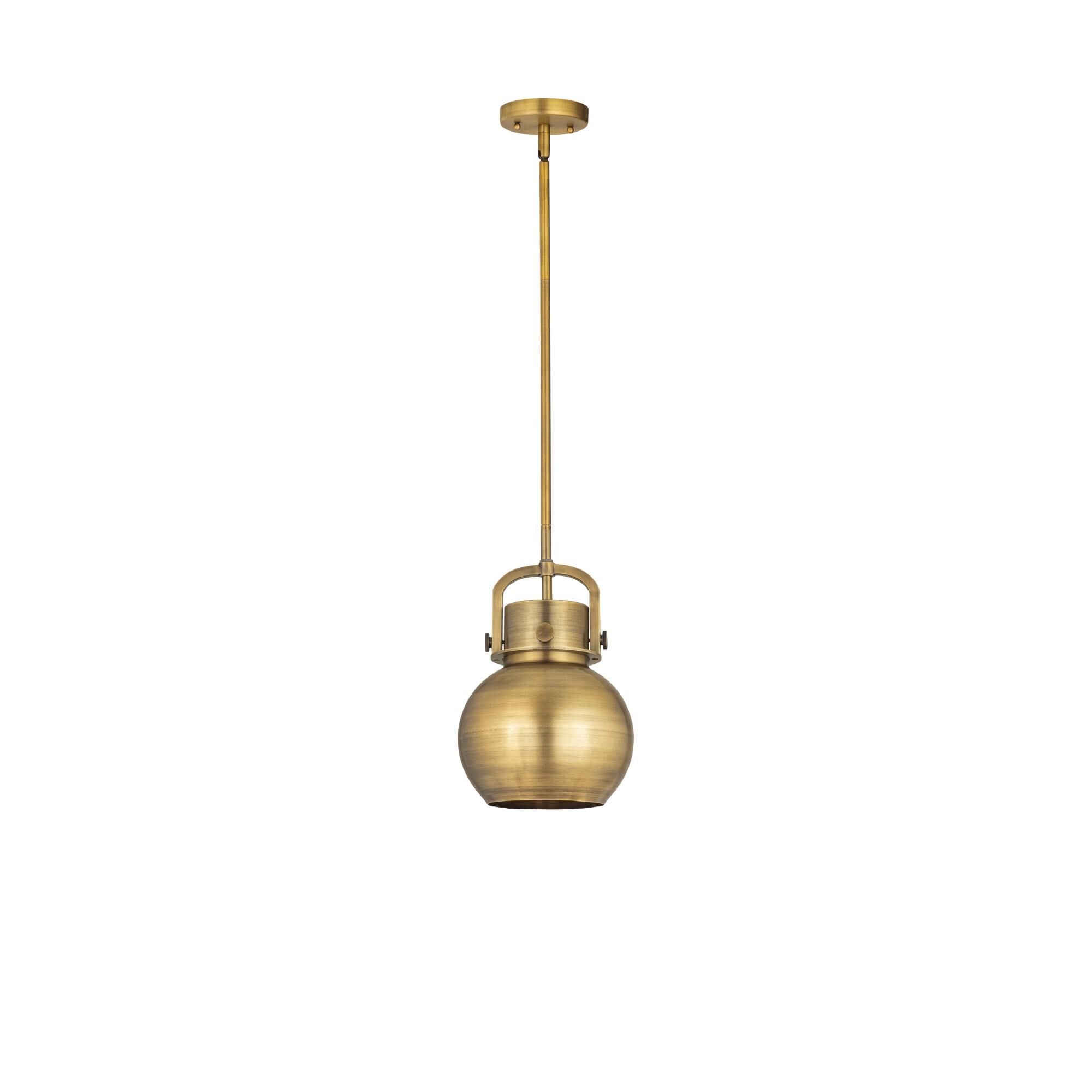 Shown in Brushed Brass finish and Brushed Brass Steel shade