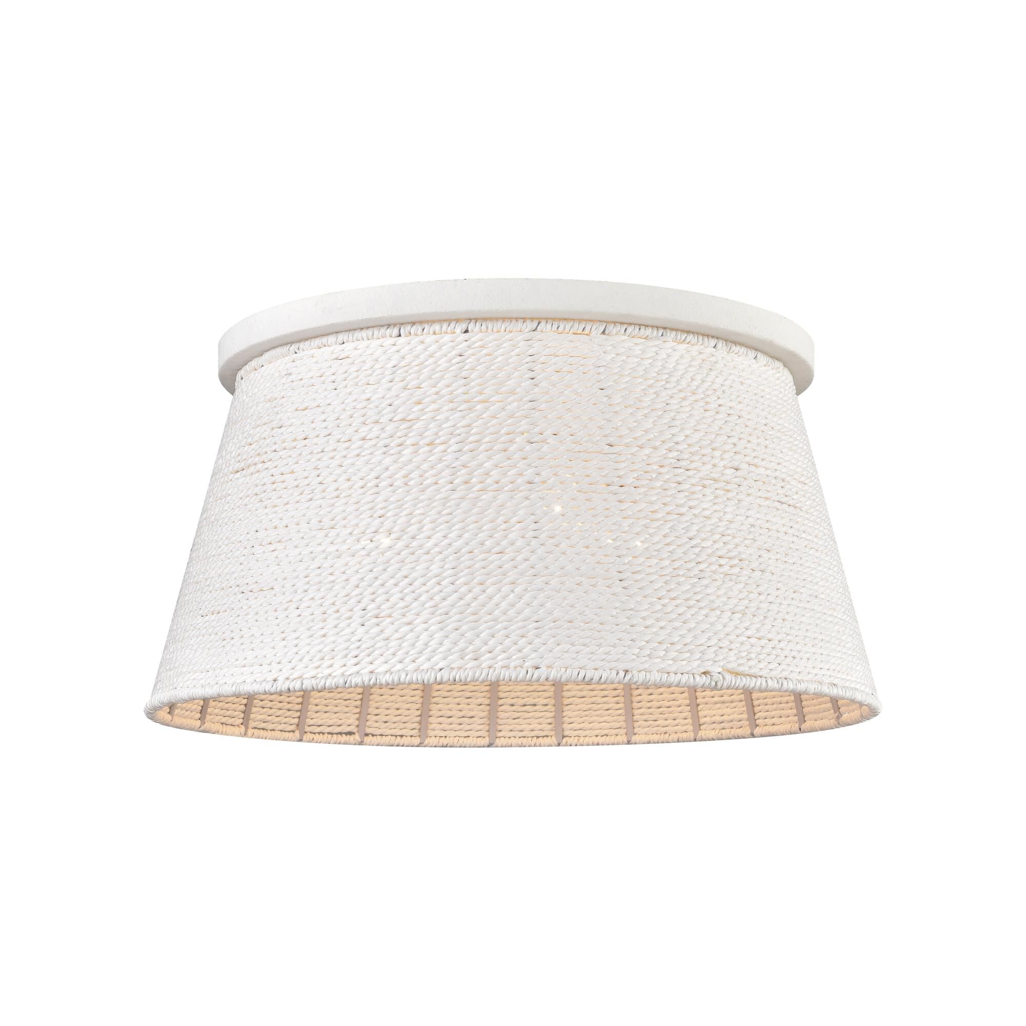 Shown in White Coral finish and Off White Paper Rope Shade glass and Off White Paper Rope shade