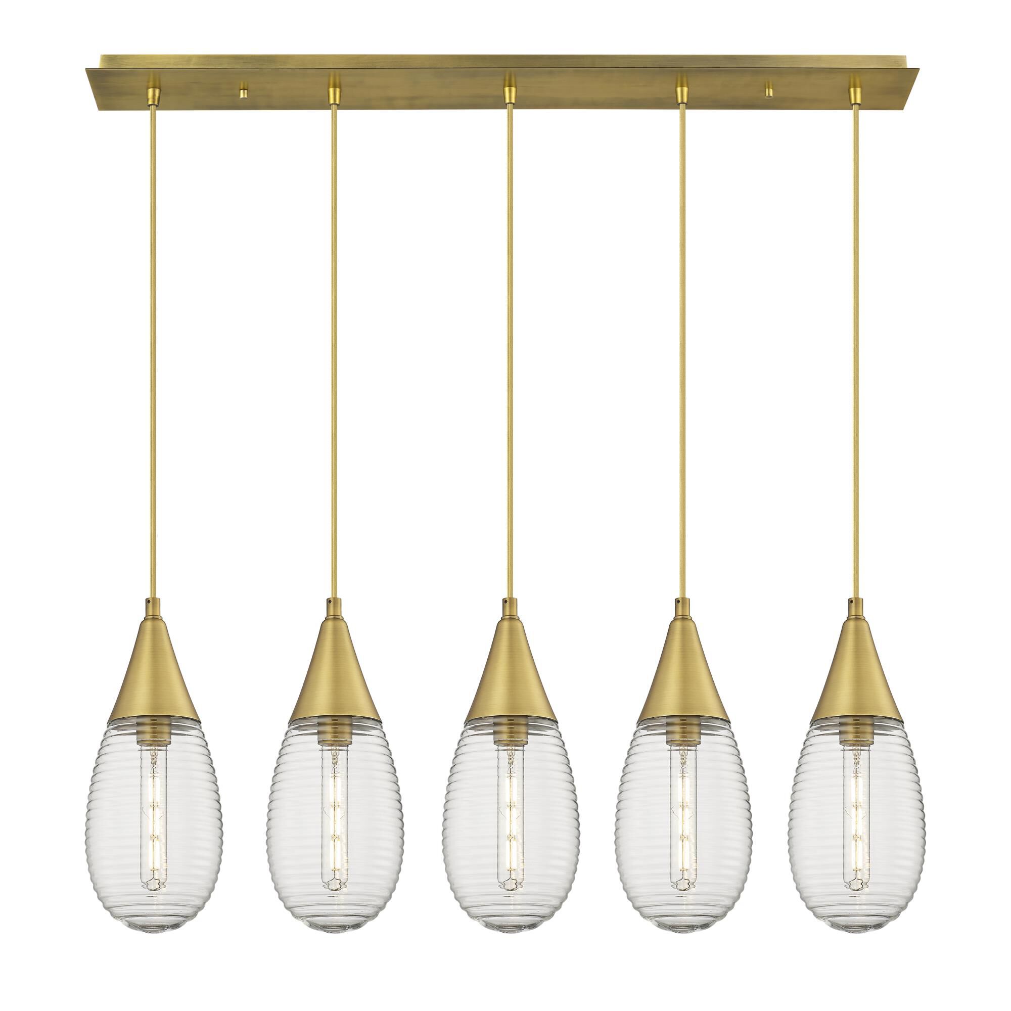 Bruno Marashlian Malone 37 Inch 5 Light Linear Suspension Light by Innovations Lighting