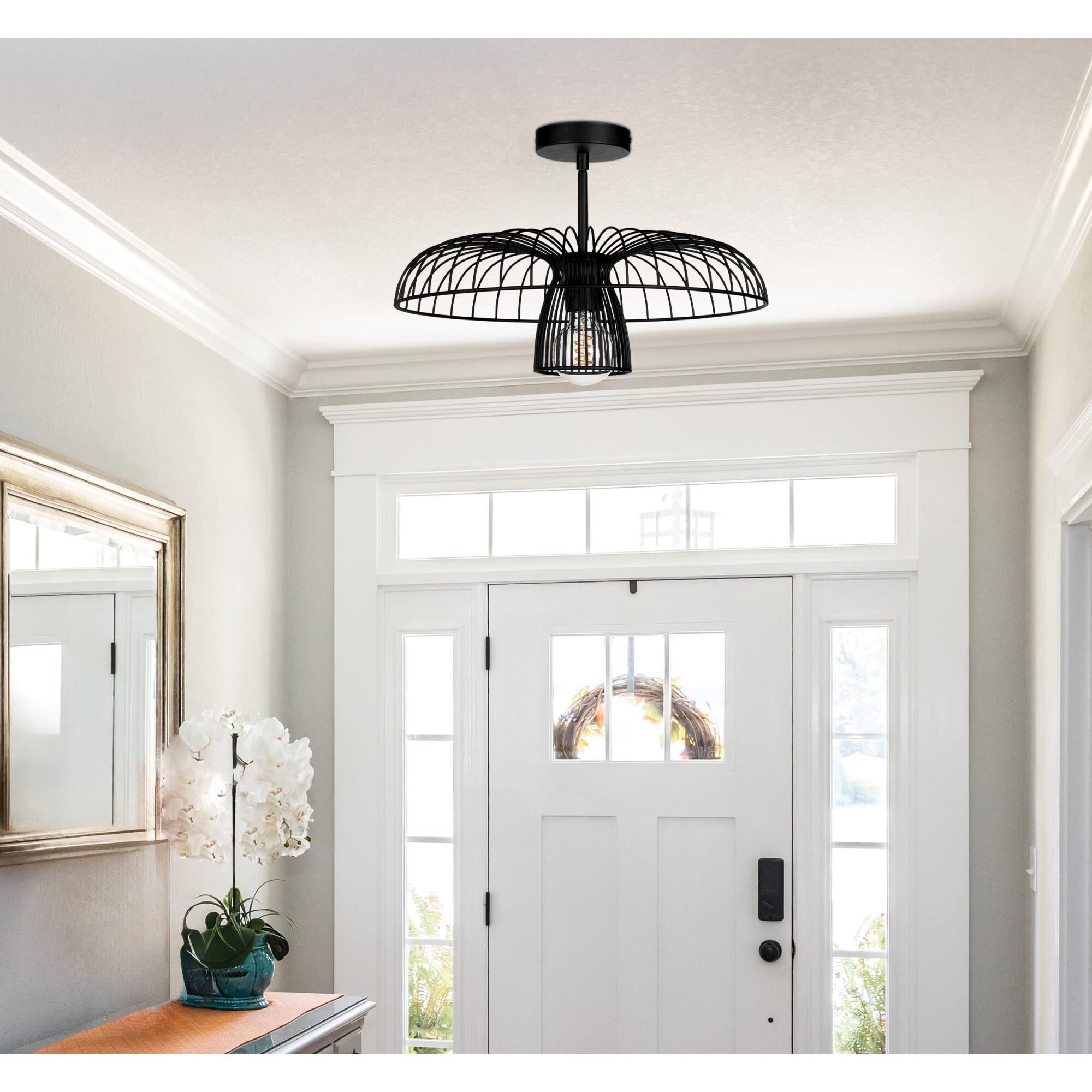 Champerico 18 Inch Semi Flush Mount by EGLO Lighting