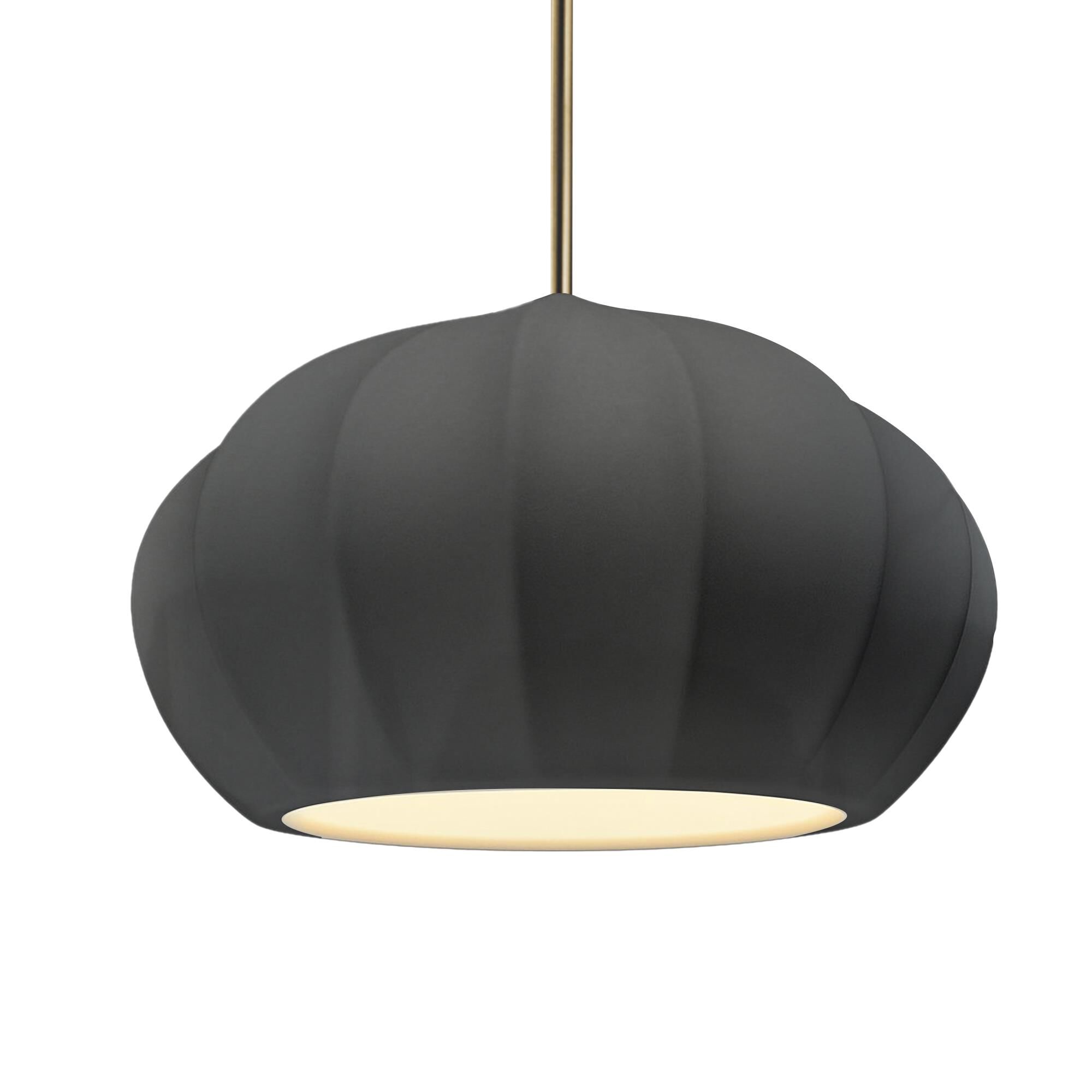Fluted 13 Inch Large Pendant by Justice Design Group