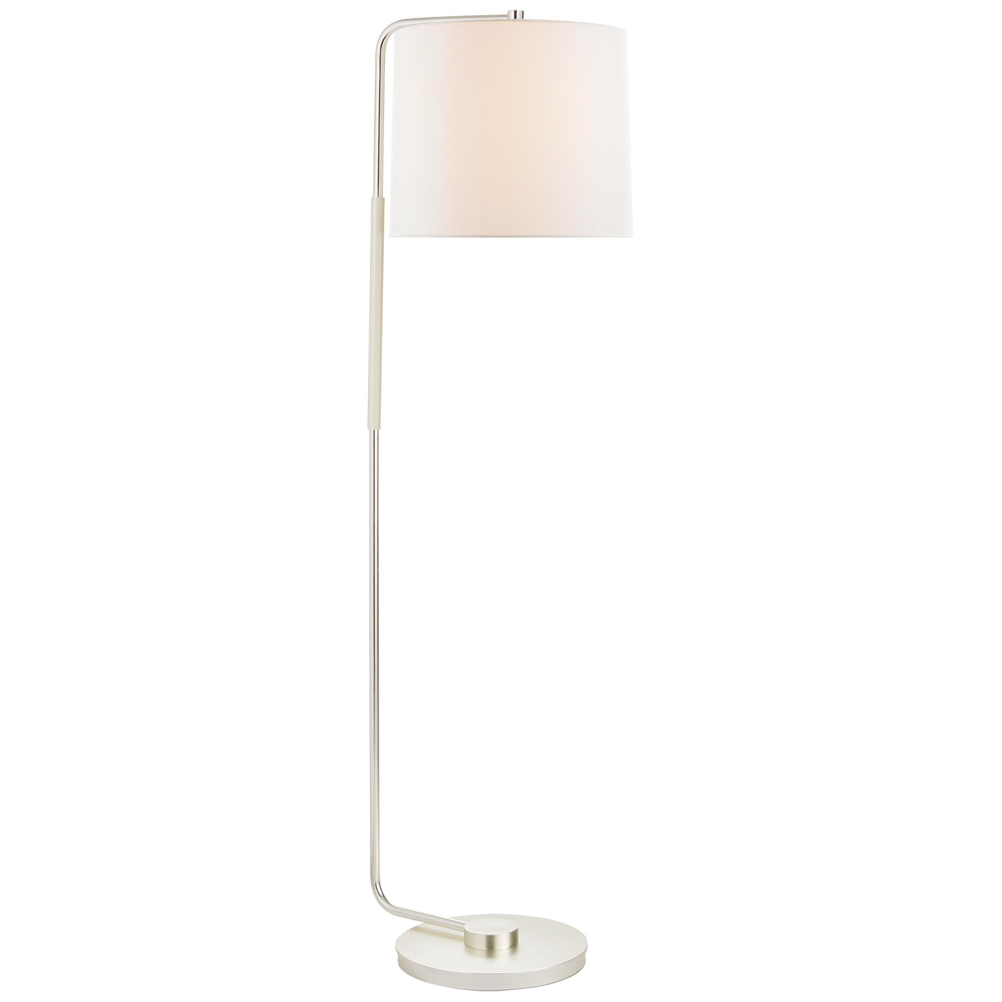 Shown in Soft Silver finish and Linen shade