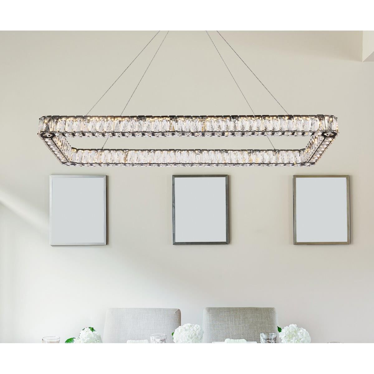 Elegant Lighting Monroe 50 Inch LED Linear Suspension Light