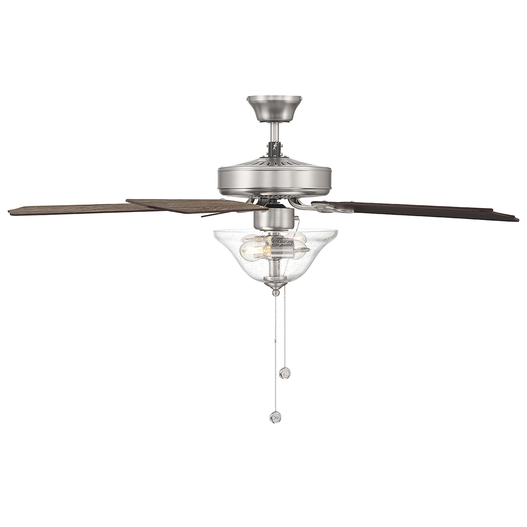Shown in Brushed Nickel finish and Clear Bubble glass