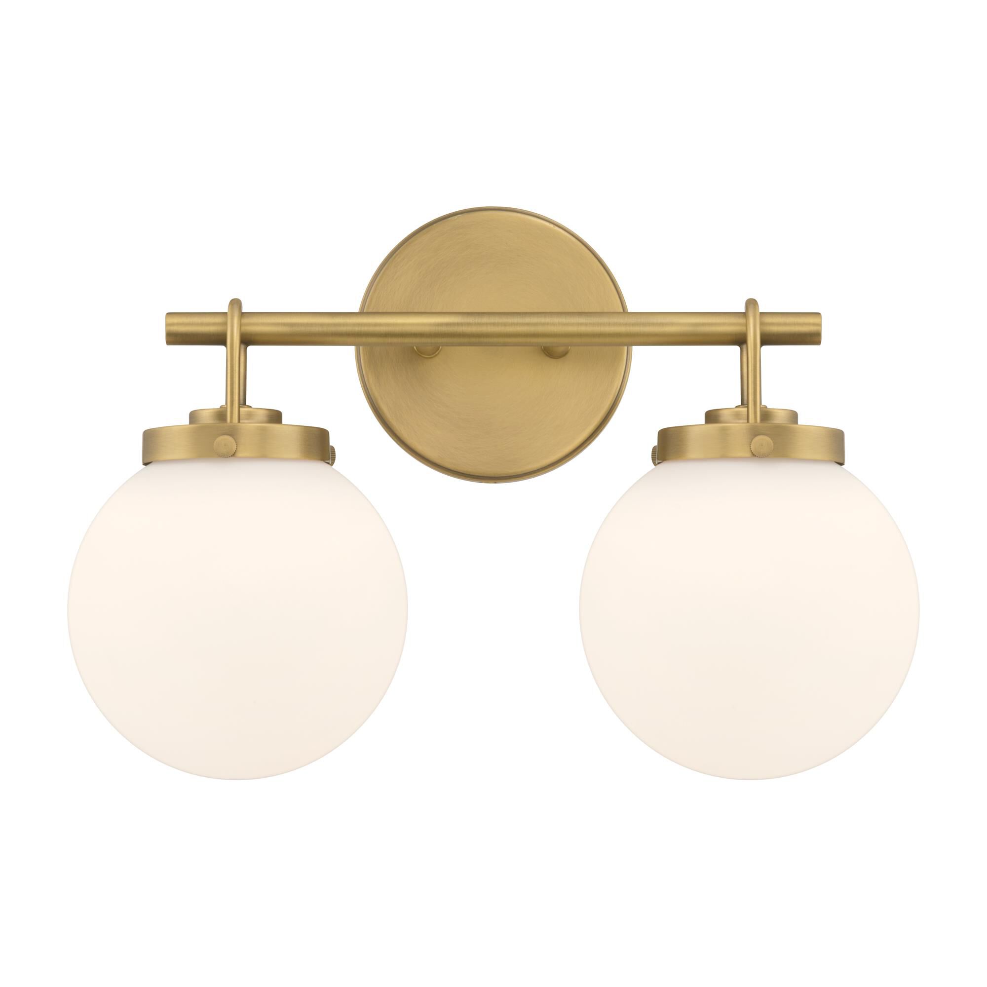 Shown in Legacy Brass finish and Etched White glass