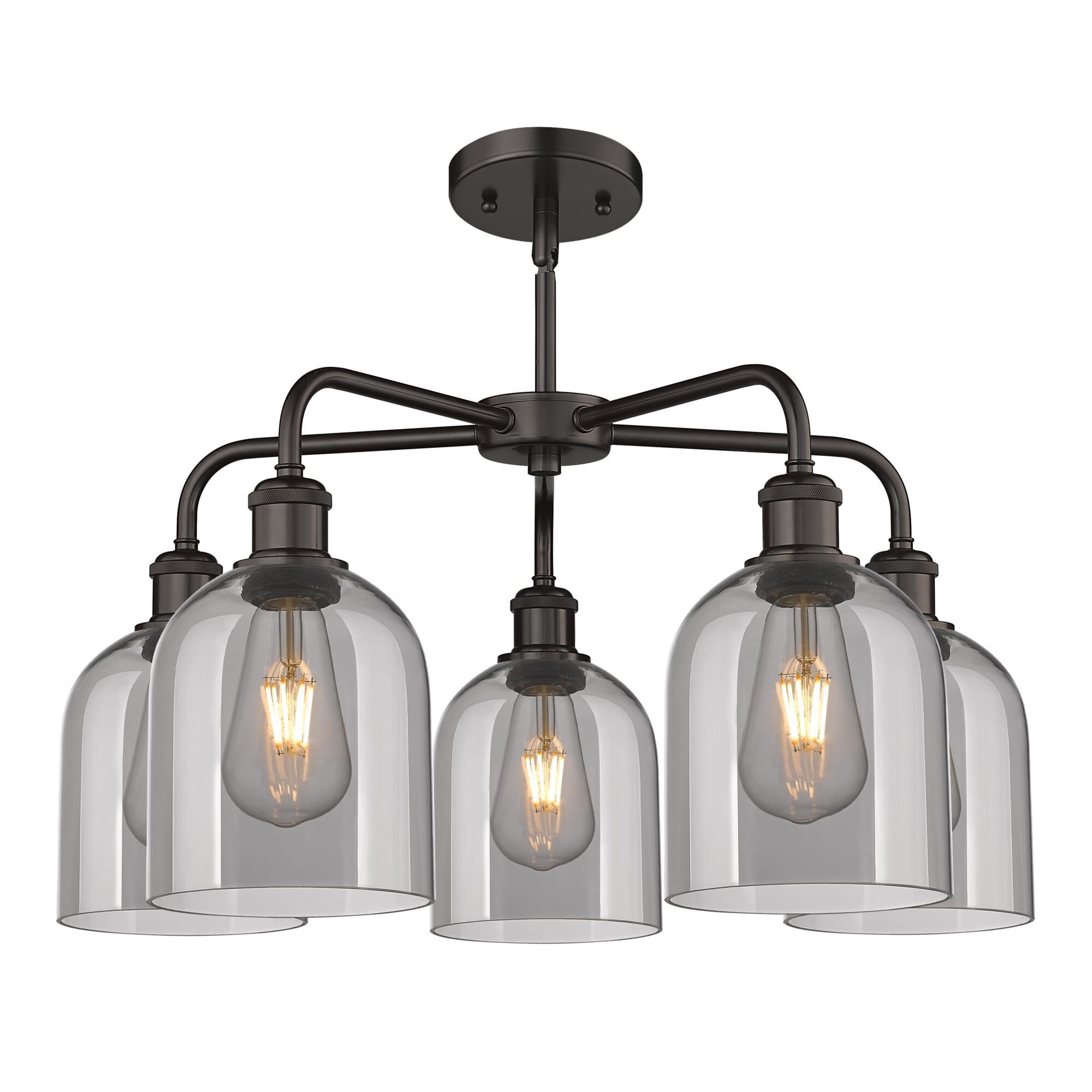 Shown in Oil Rubbed Bronze finish and Light Smoke glass