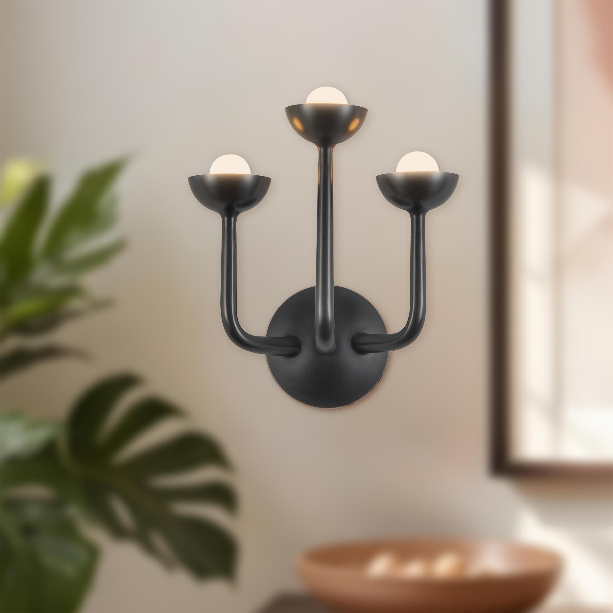 Shown in Urban Bronze finish and Frosted glass