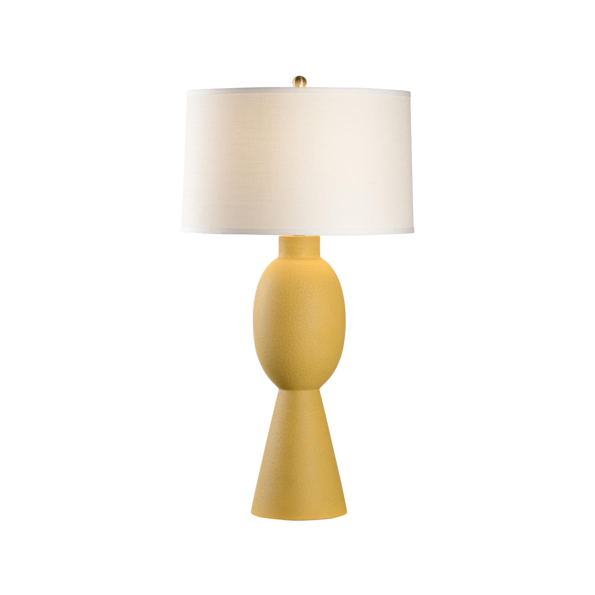 Shown in Ochre Glaze finish and Off White Linen shade
