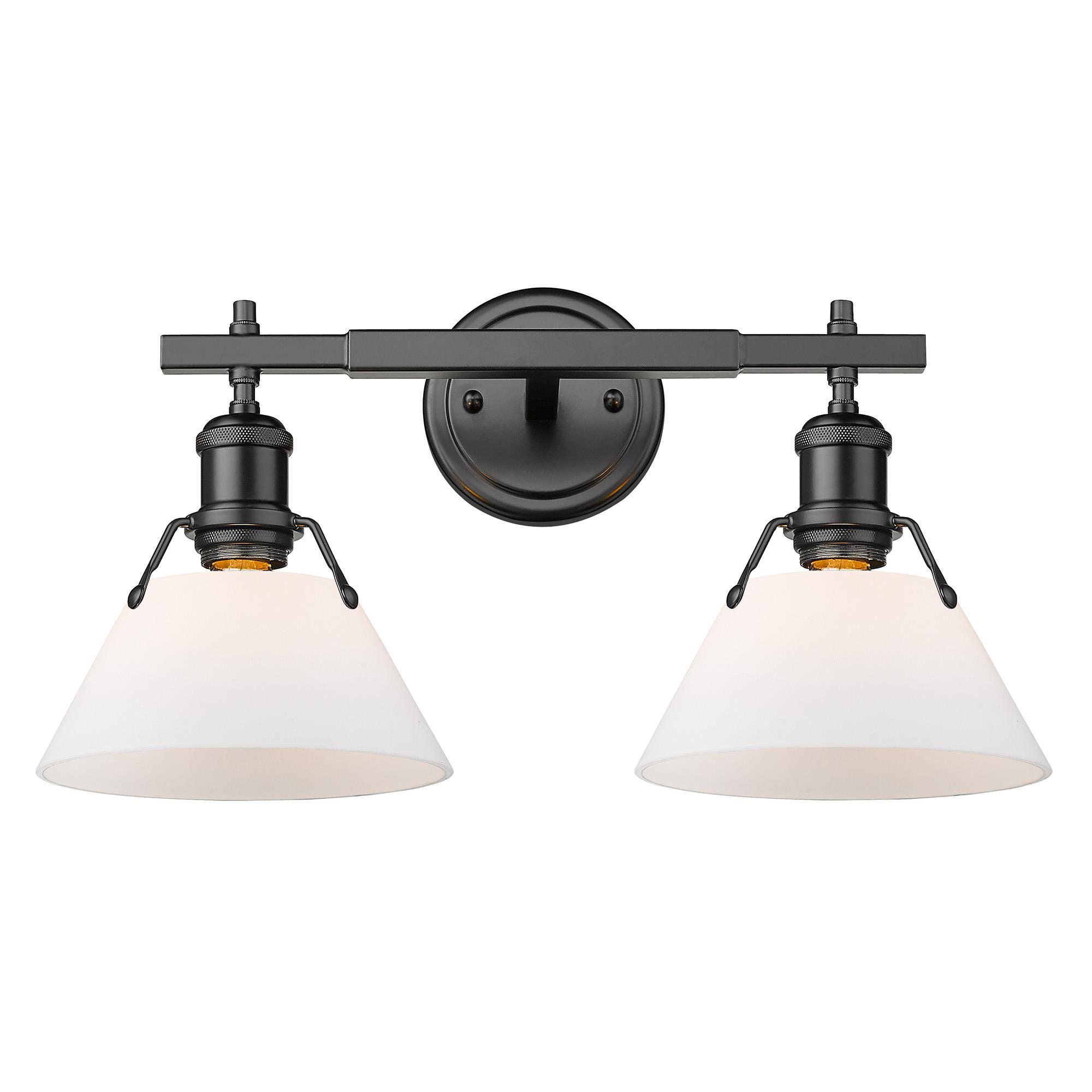 Shown in Matte Black finish and Opal glass and No Shade shade