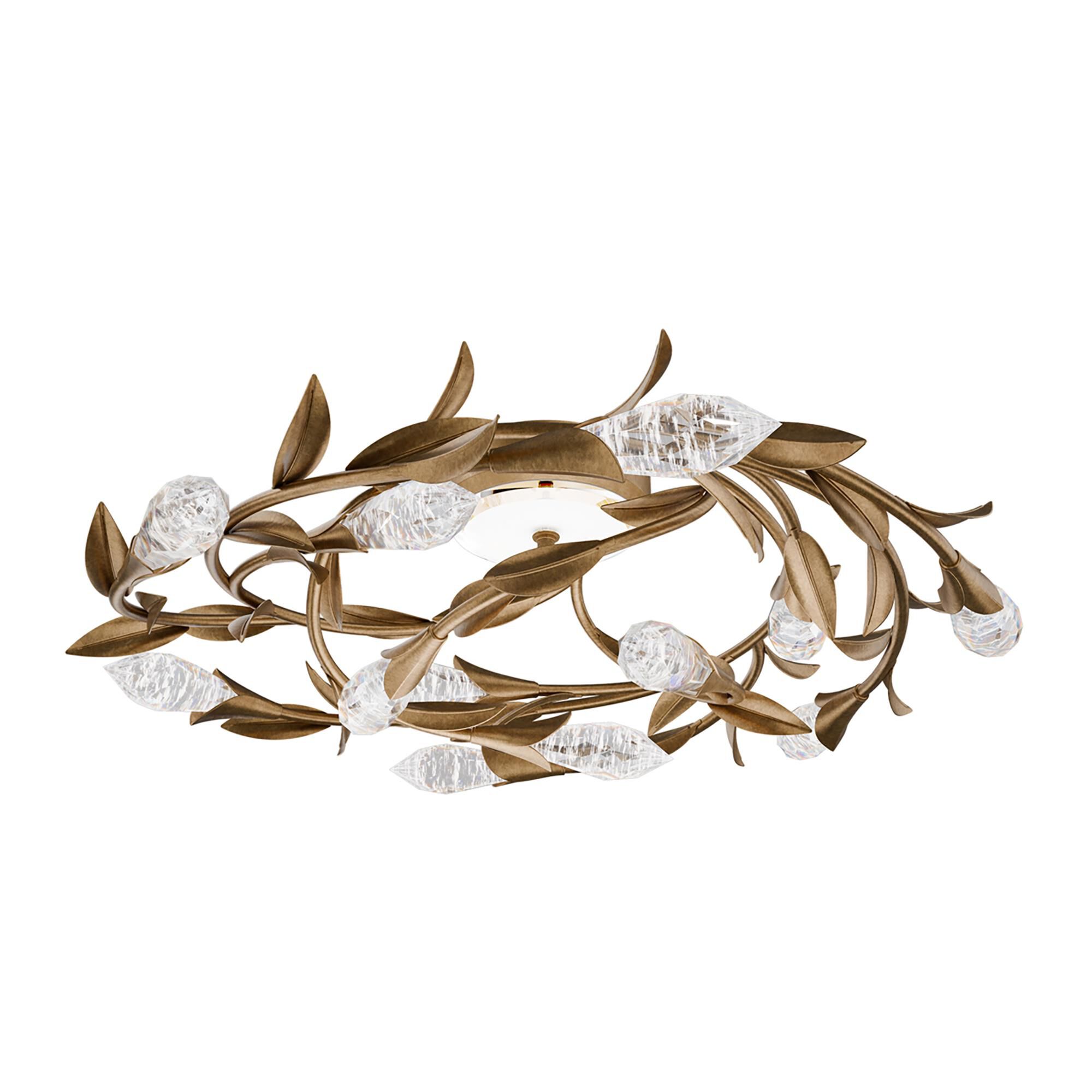 Shown in French Gold finish and Optic Haze crystal