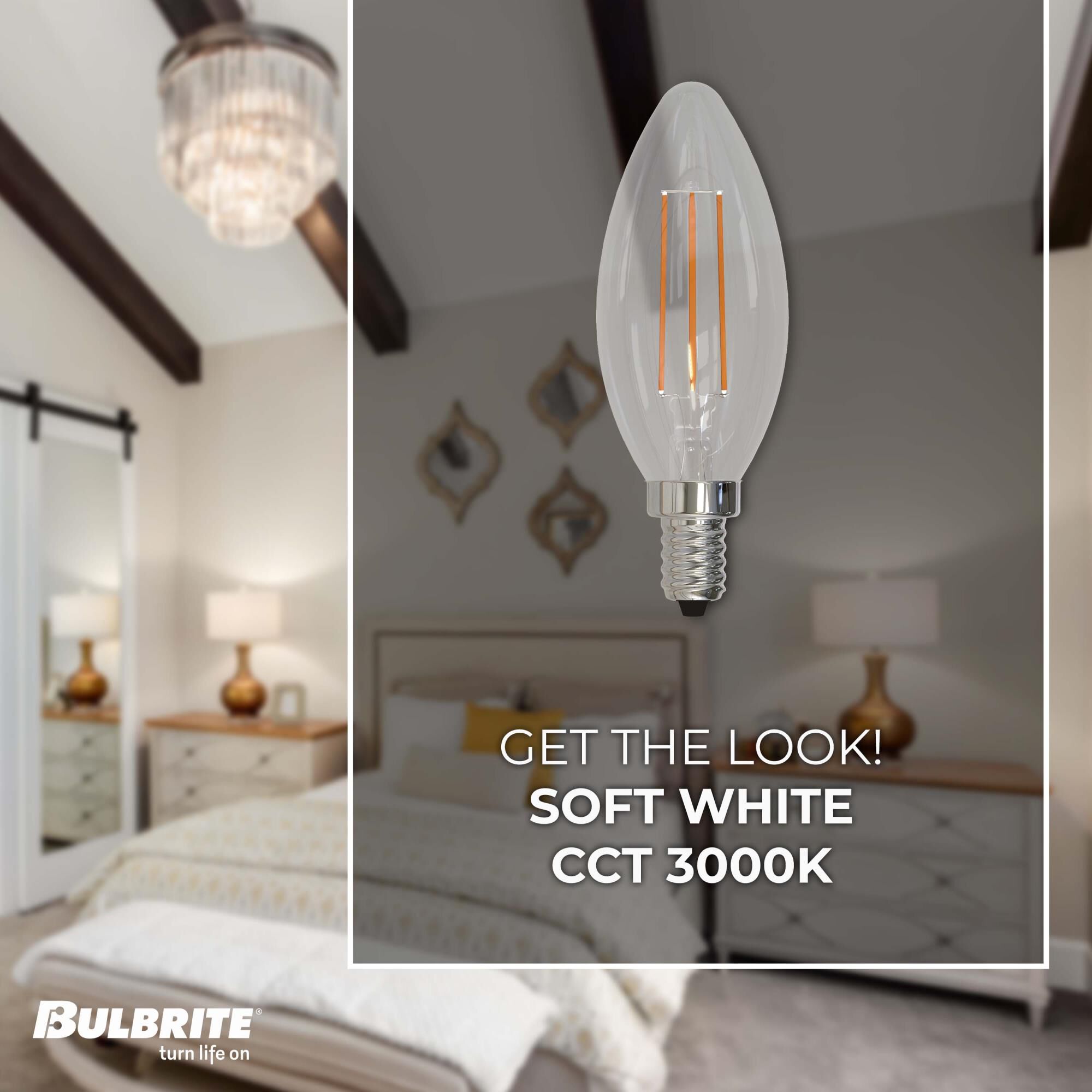 Dimmable 5 Watt 3000K B11 LED Light Bulb by Bulbrite