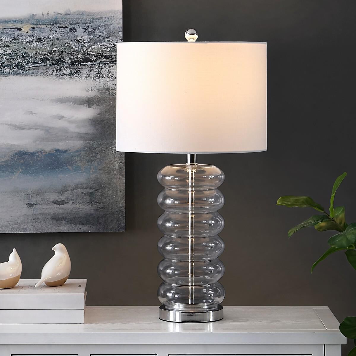 Peli Glass 26 Inch Table Lamp by Safavieh