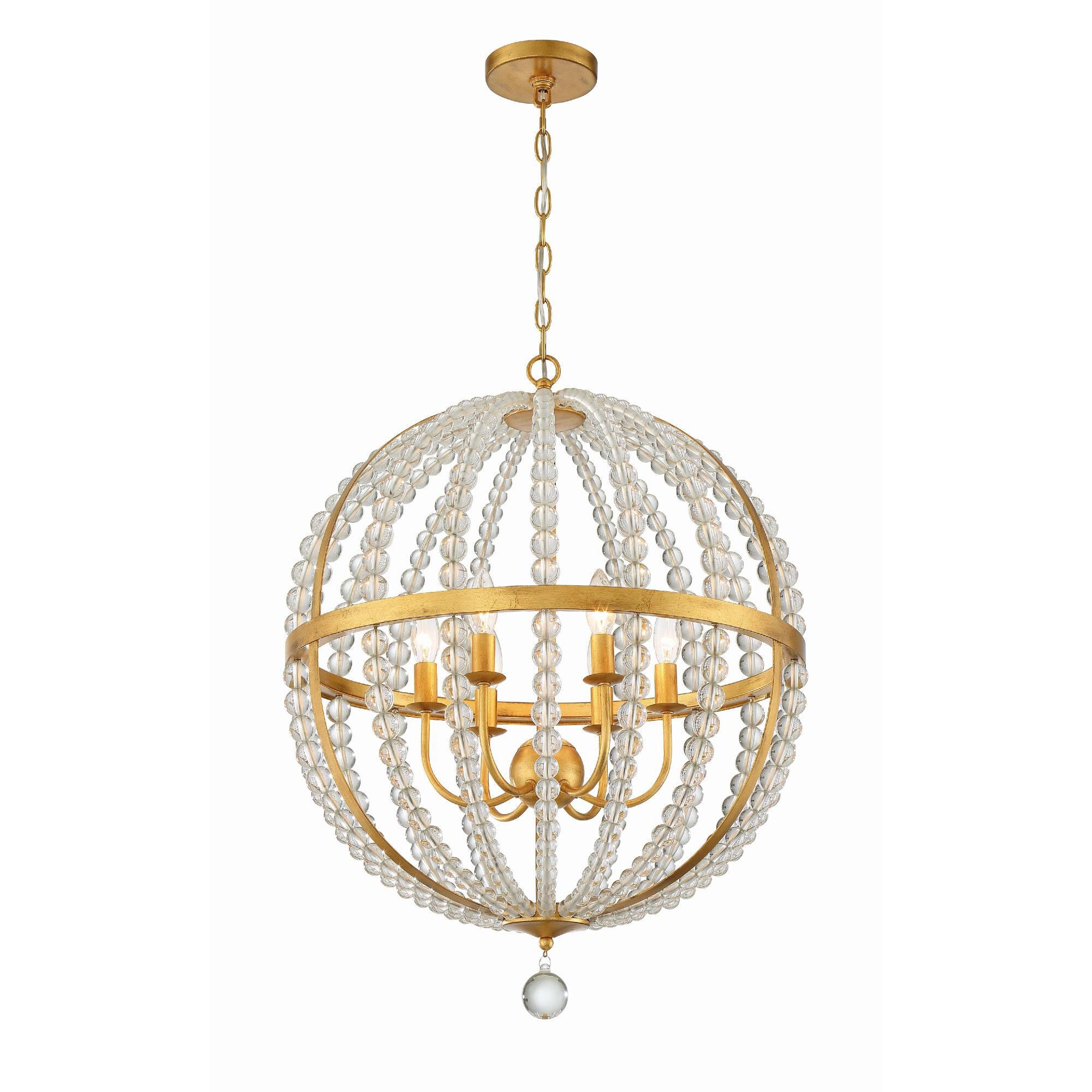 Roxy 22 Inch 6 Light Mini Chandelier by Crystorama