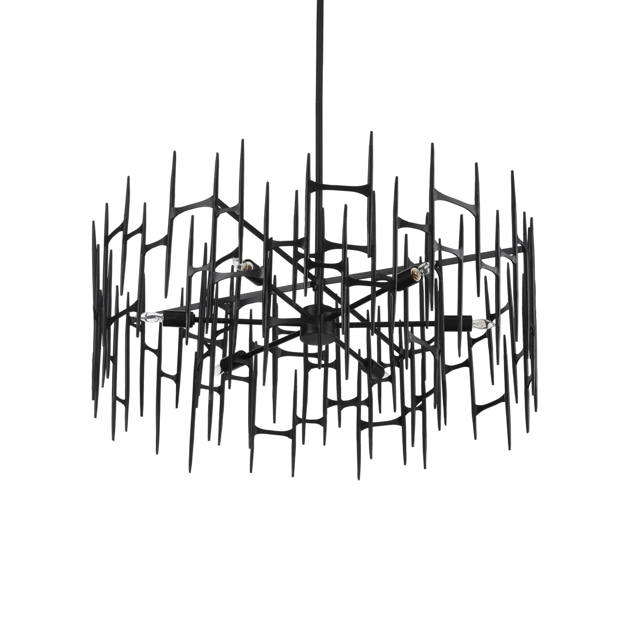 Attingham 31 Inch 6 Light Chandelier by Currey and Company
