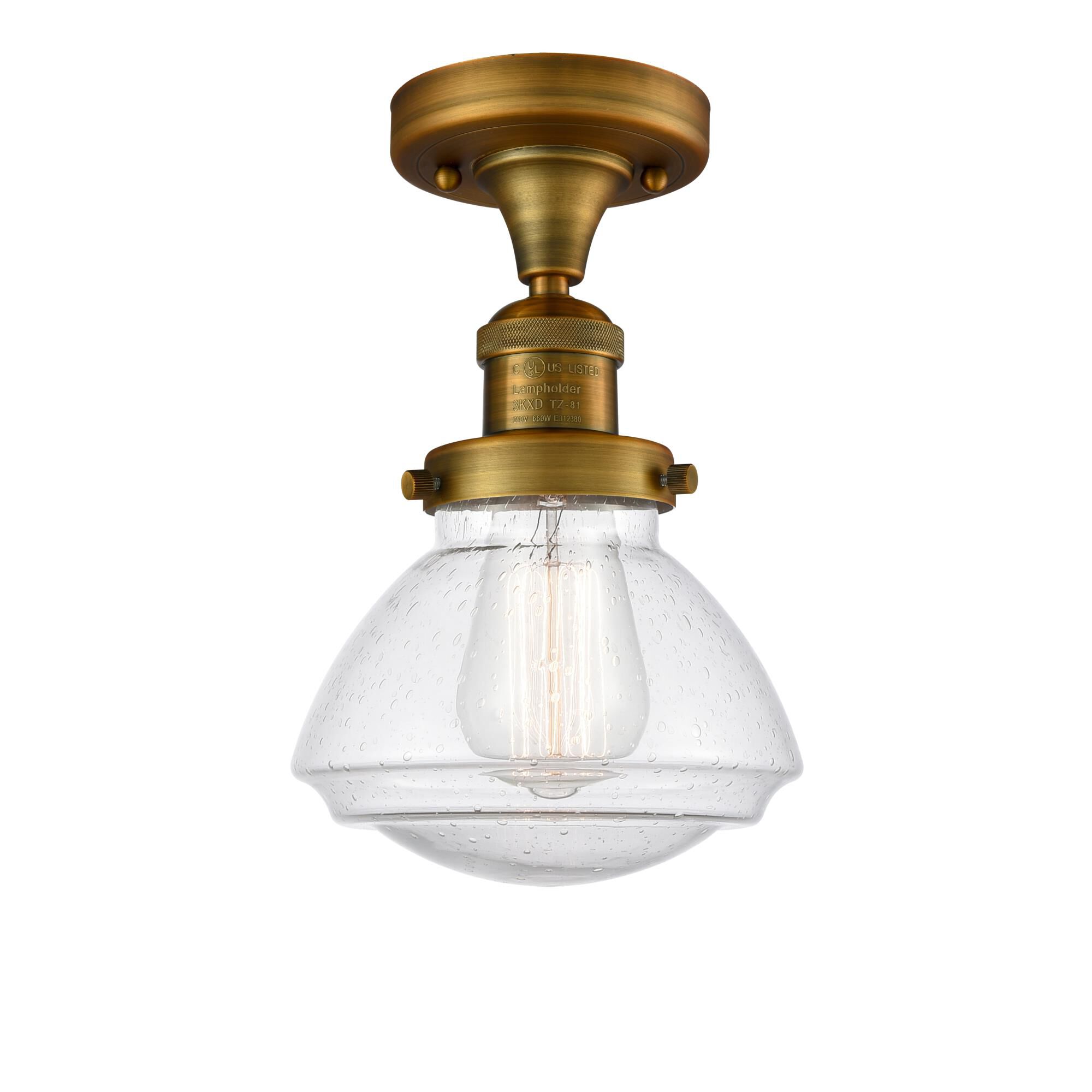 Bruno Marashlian Olean 6 Inch 1 Light Semi Flush Mount by Innovations Lighting