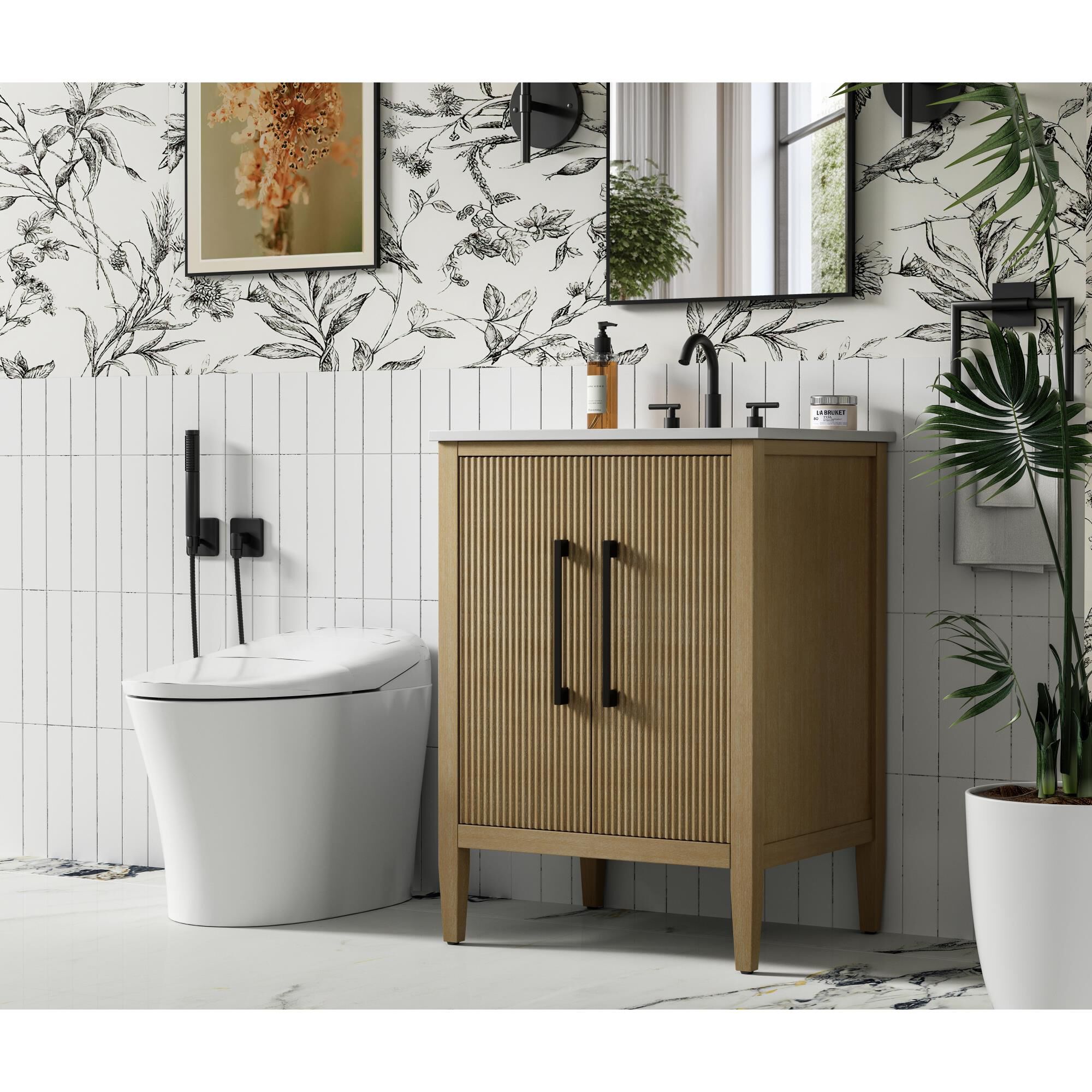 Shown in Linen Oak finish