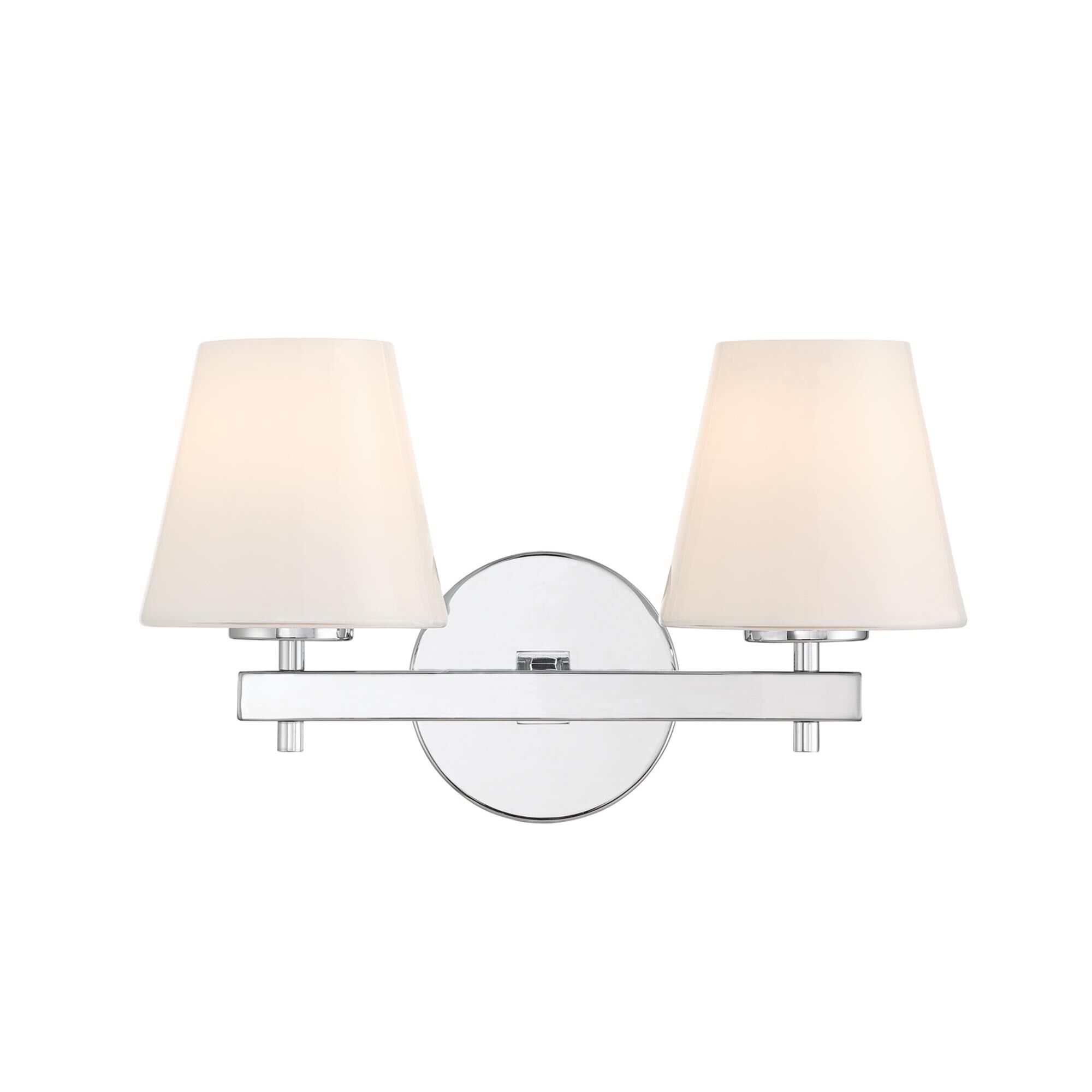 Shown in Polished Chrome finish and Glass shade