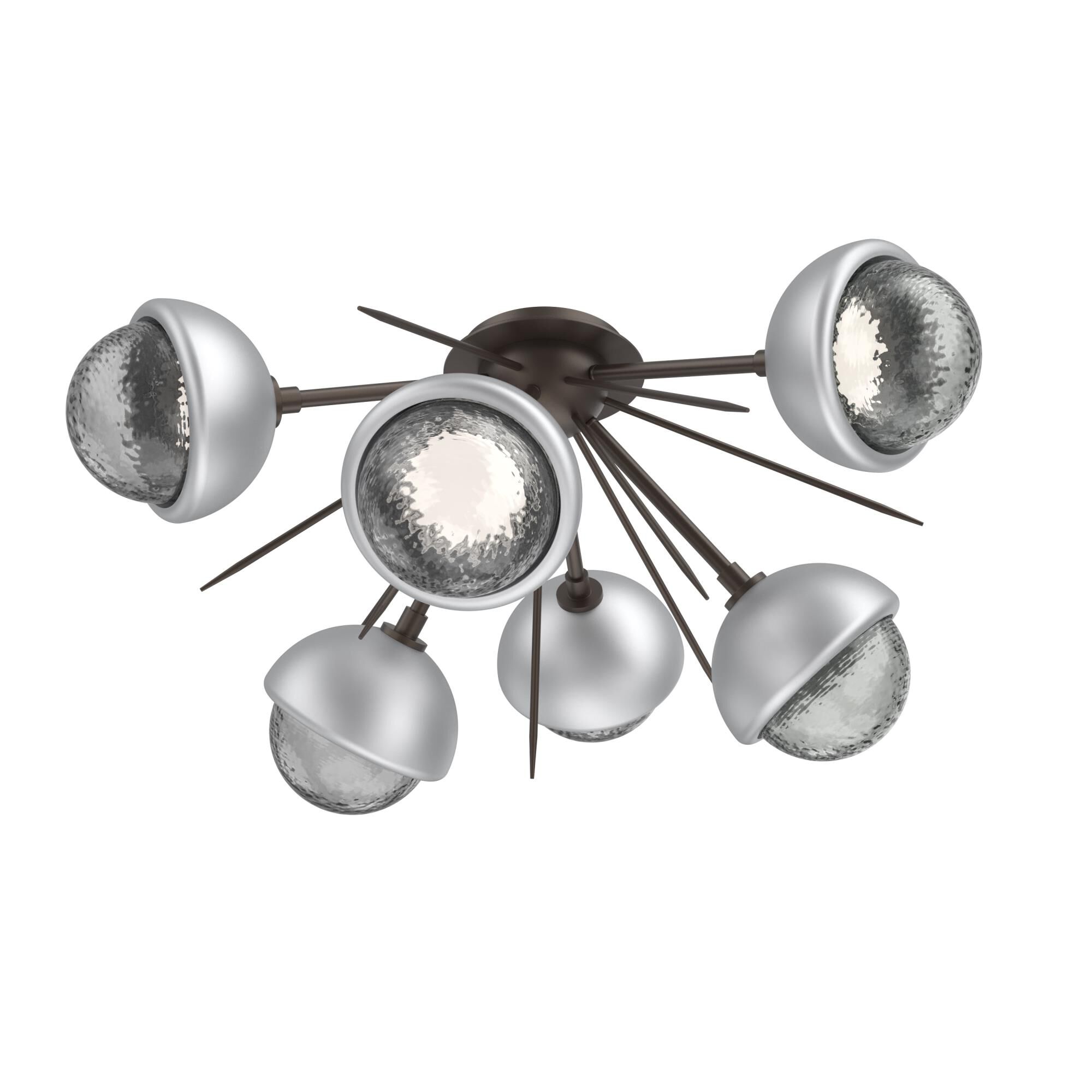 Levi Wilson Cabochon 28 Inch Semi Flush Mount by Hammerton Studio