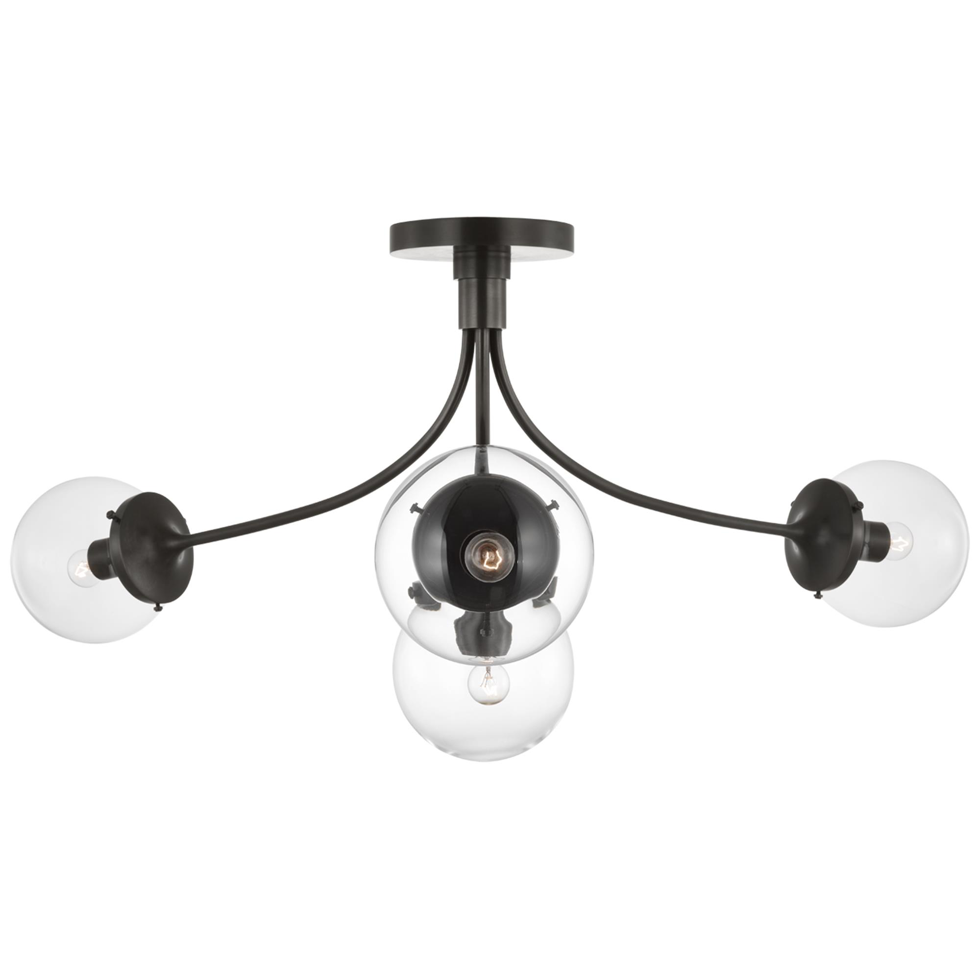 Shown in Bronze finish and Clear glass
