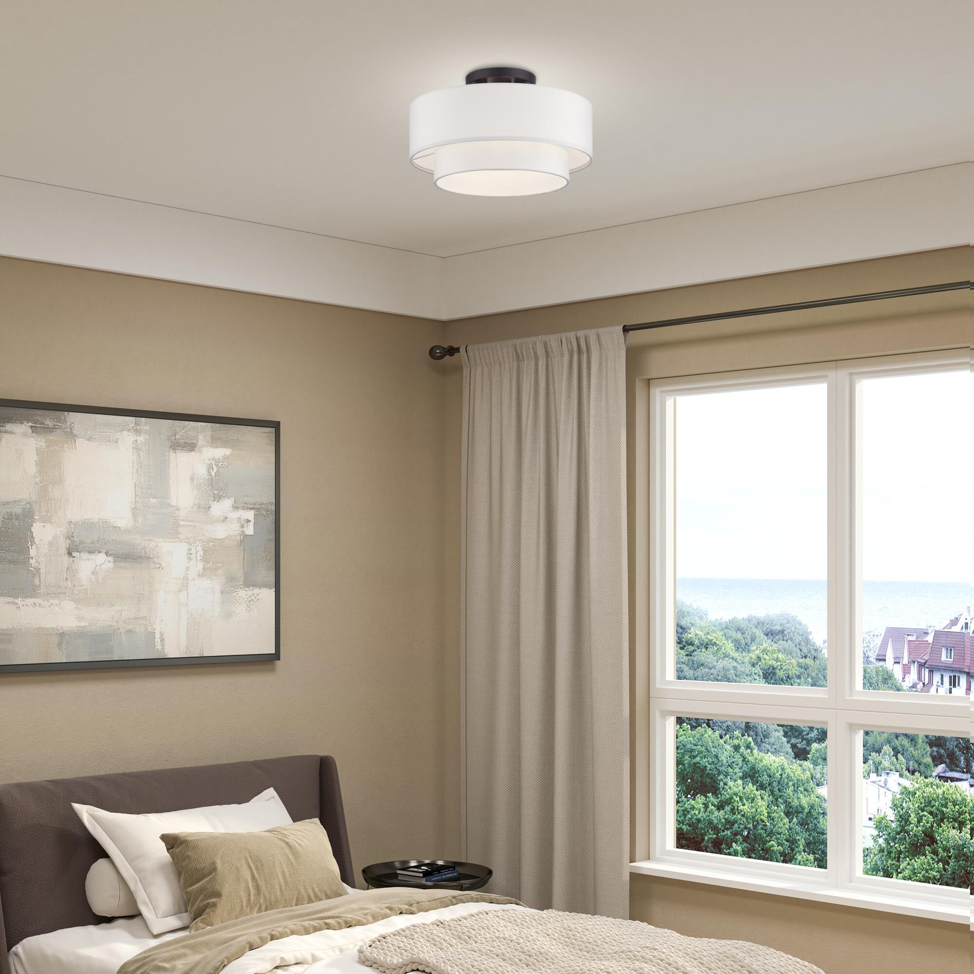 Manorwood 15 Inch Semi Flush Mount by Livex Lighting