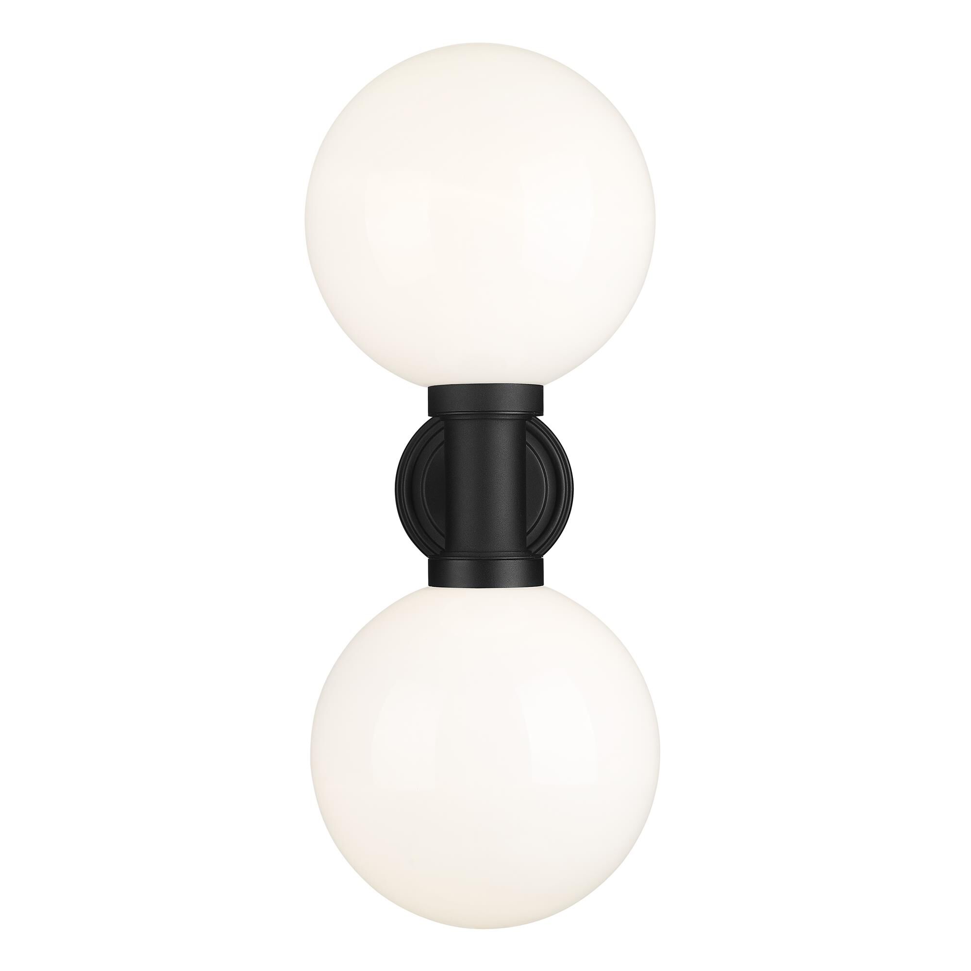 Shown in Black finish and Opal glass