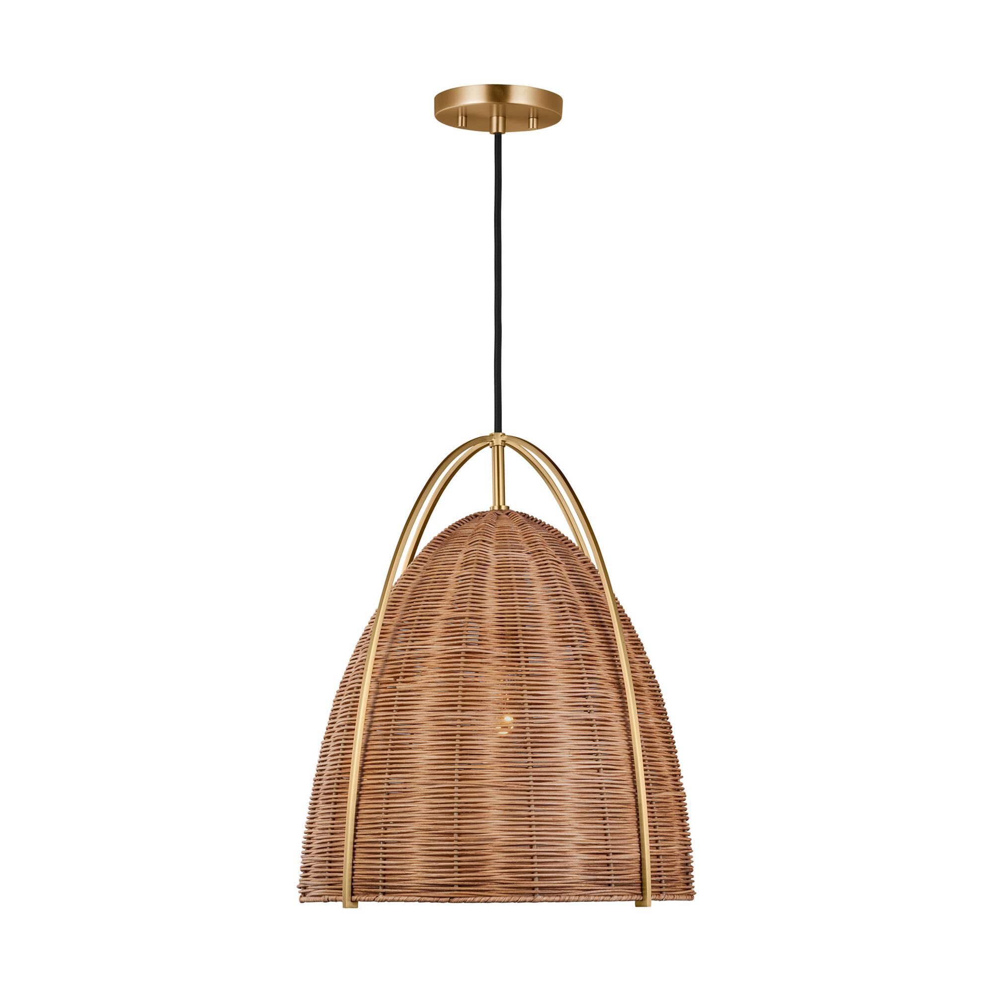 Shown in Blonde Rattan finish and Blonde Rattan shade