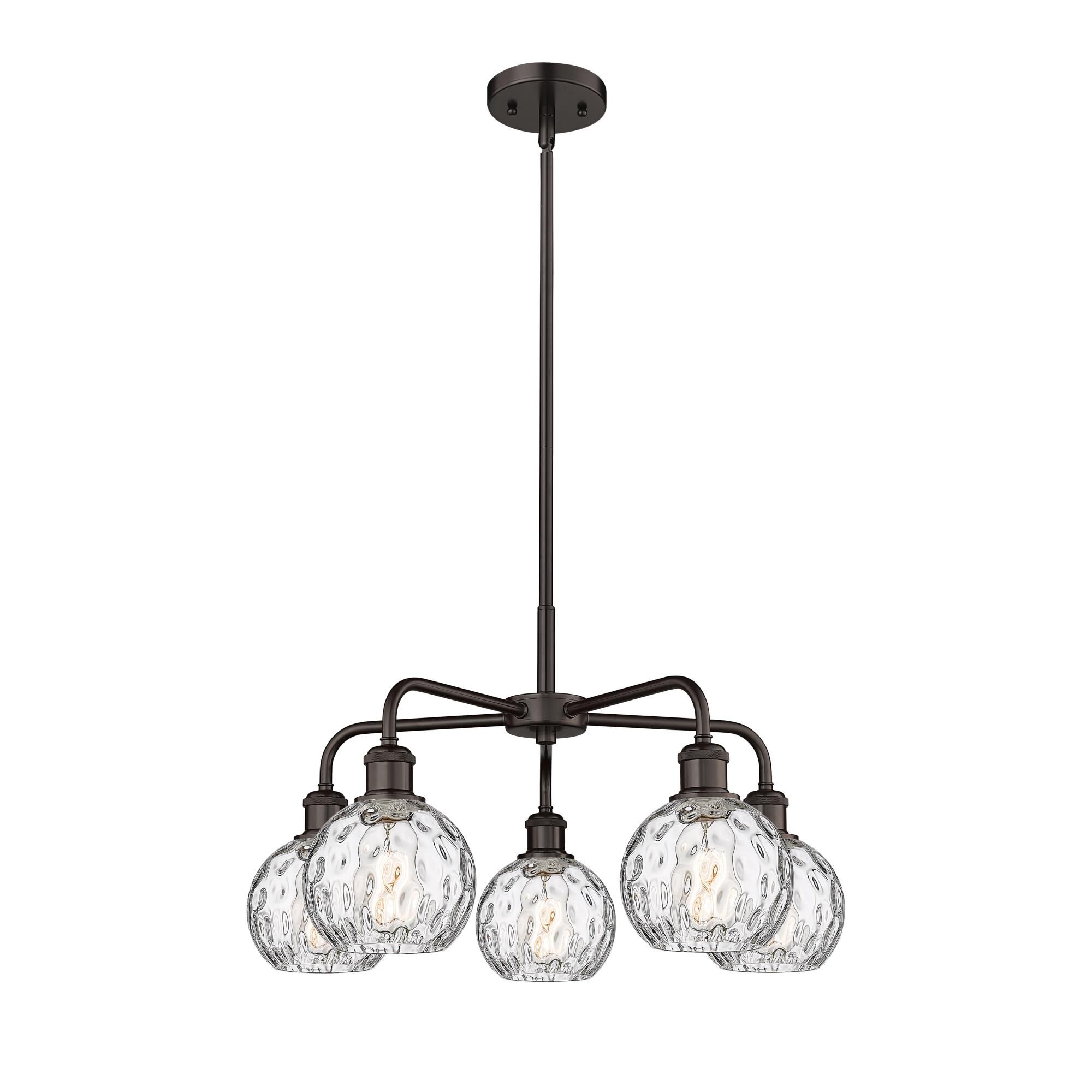 Shown in Oil Rubbed Bronze finish and Clear Water Glass glass