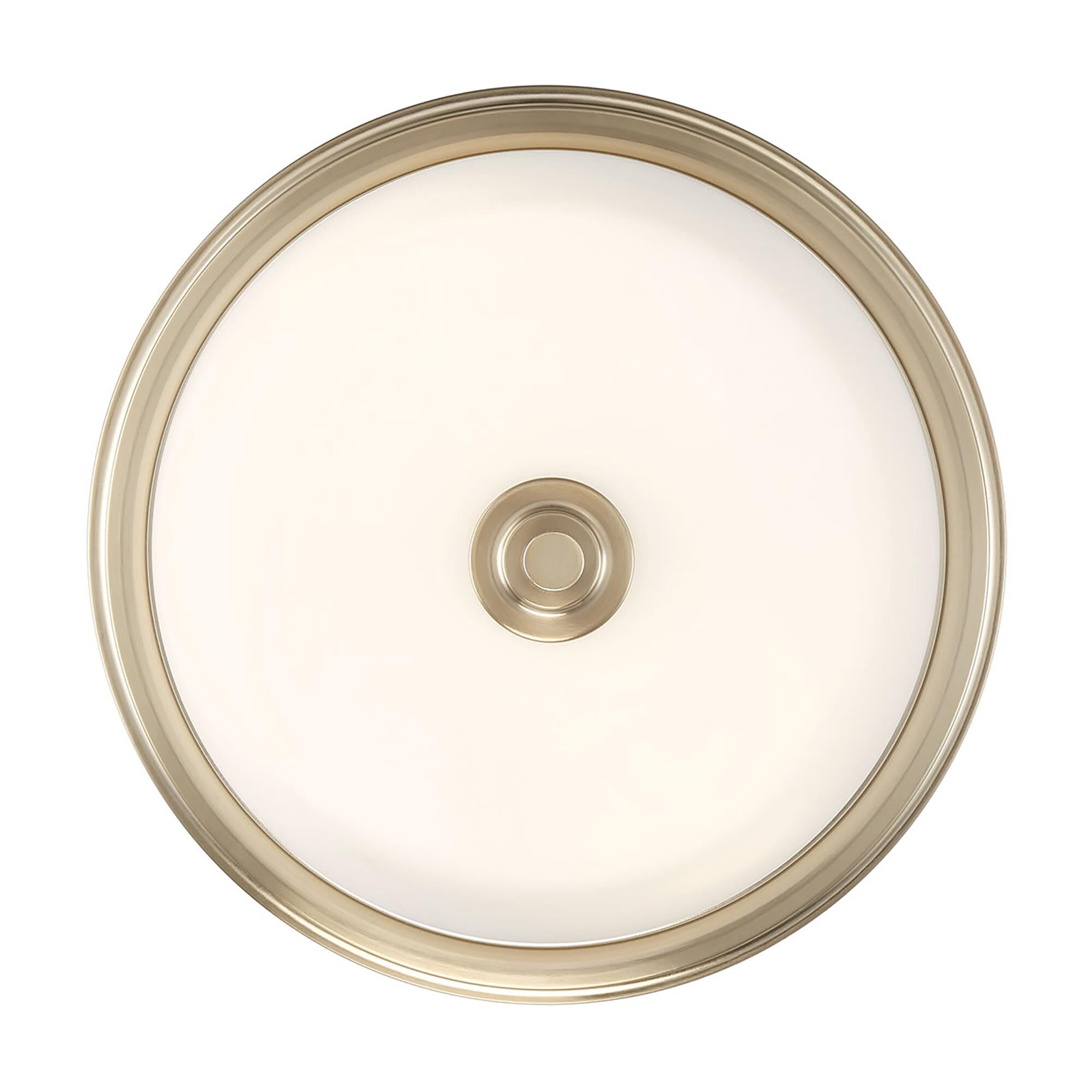 Shown in Modern Gold finish and White Frosted glass