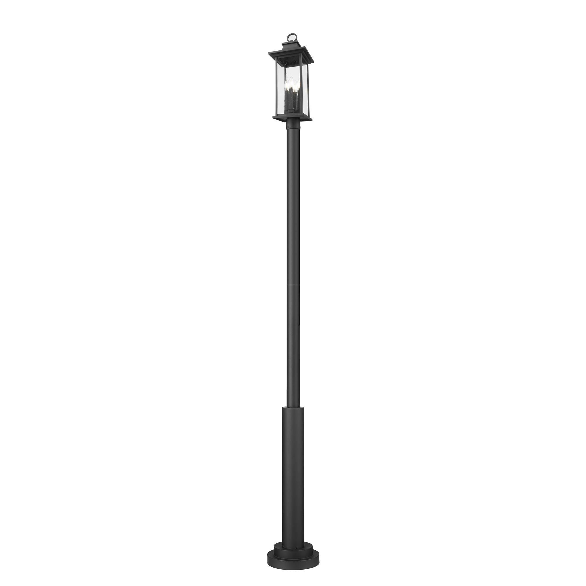 Shown in Black finish and Clear Seedy glass and Clear Seedy shade