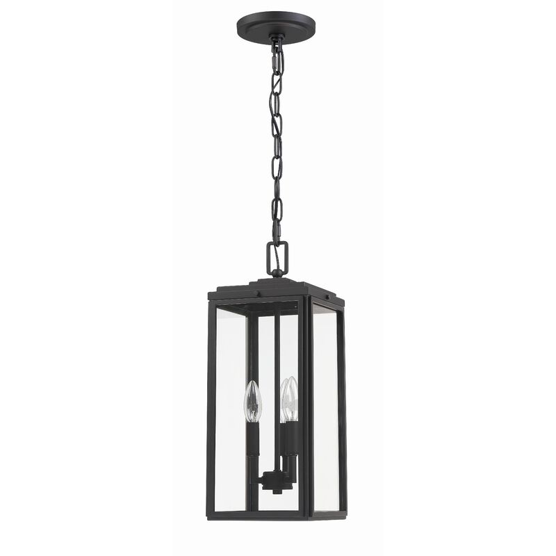 Byron 18 Inch Tall 3 Light Outdoor Hanging Lantern by Crystorama