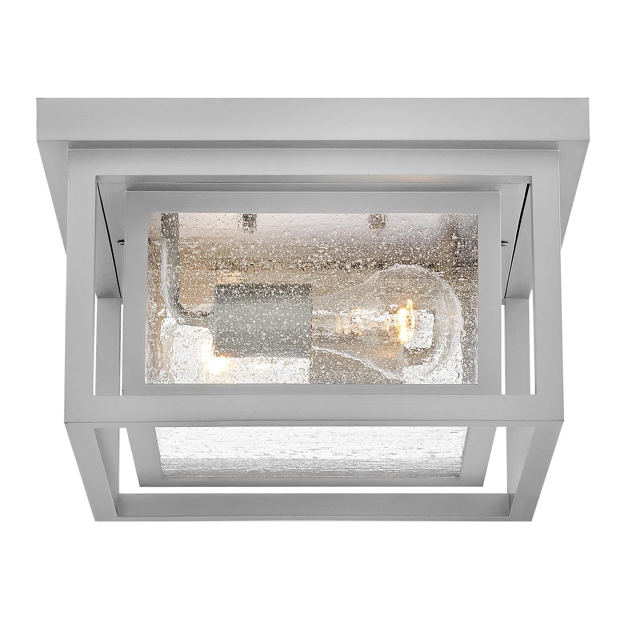 Shown in Satin Nickel finish and Clear Seedy glass