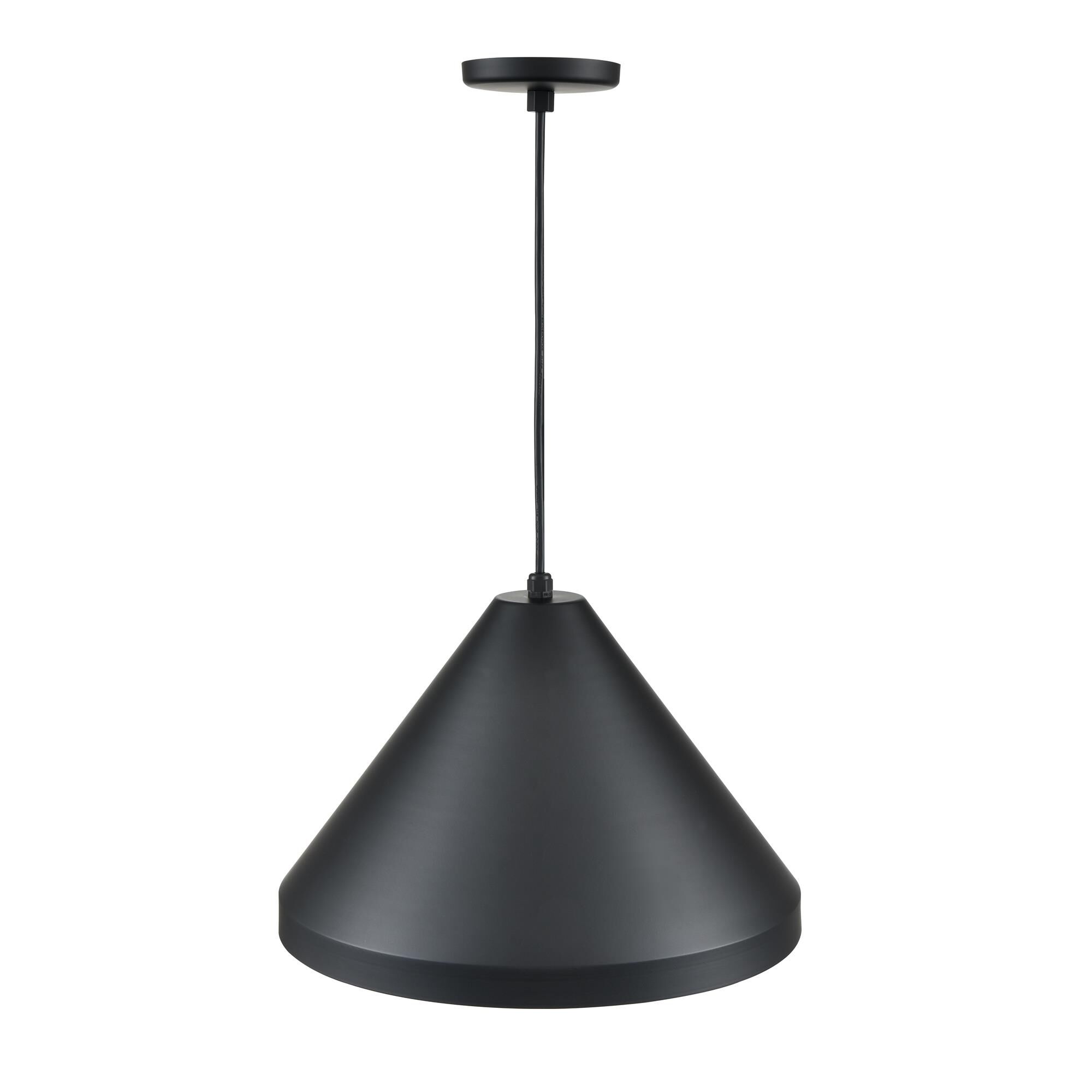 Shown in Satin Black finish and Black shade