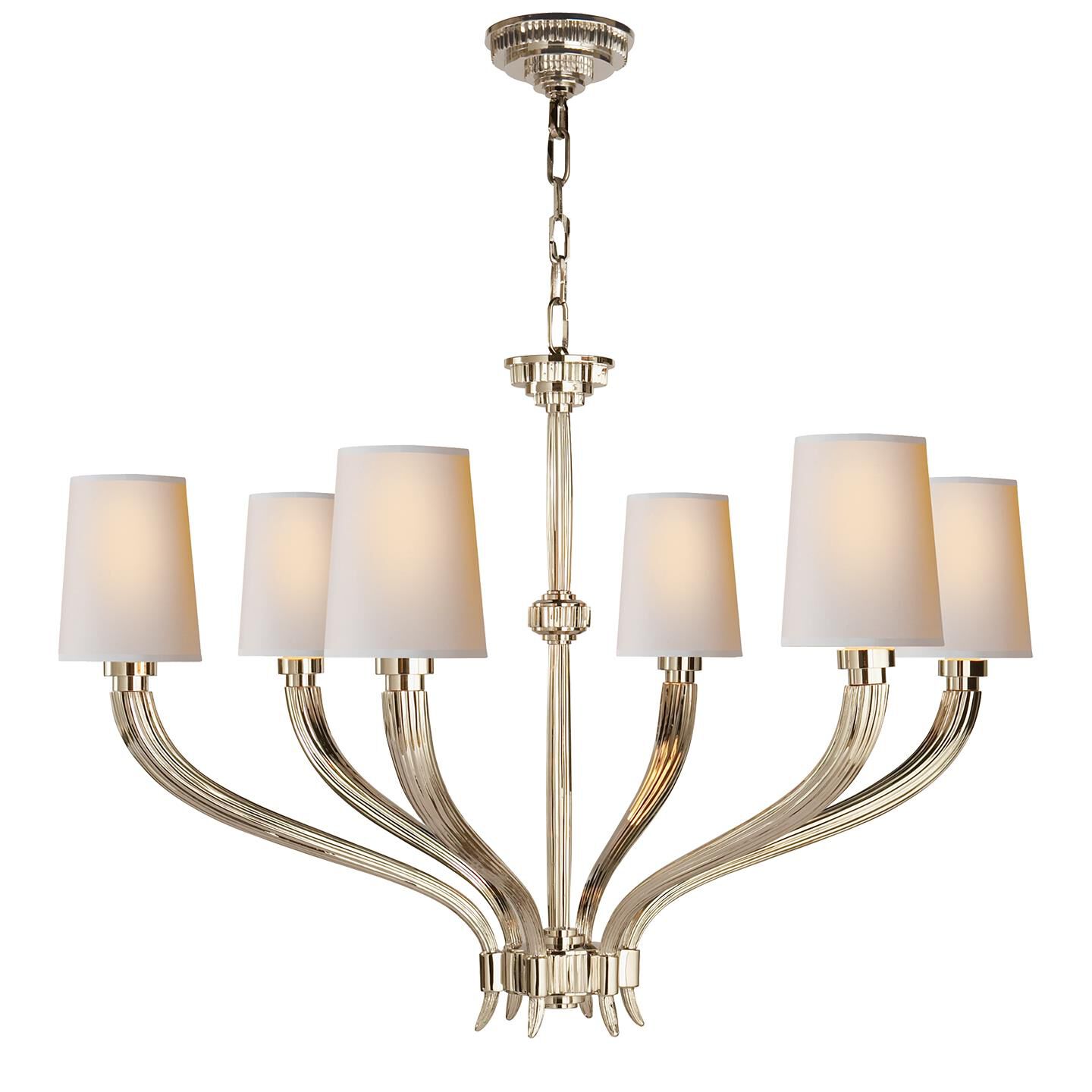 Chapman & Myers Ruhlmann 35 Inch 6 Light Chandelier by Visual Comfort Signature Collection