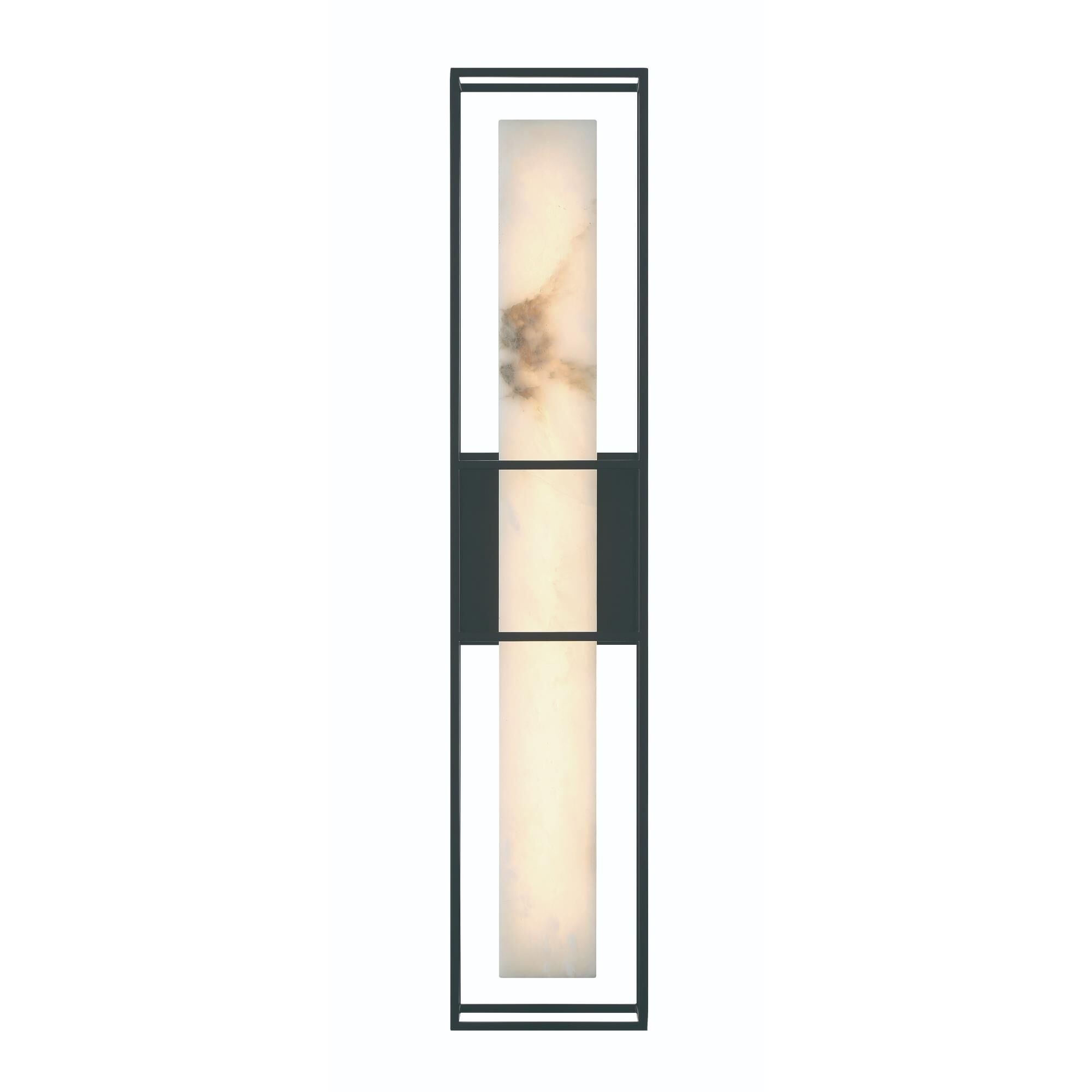 Shown in Black finish and White Alabaster shade