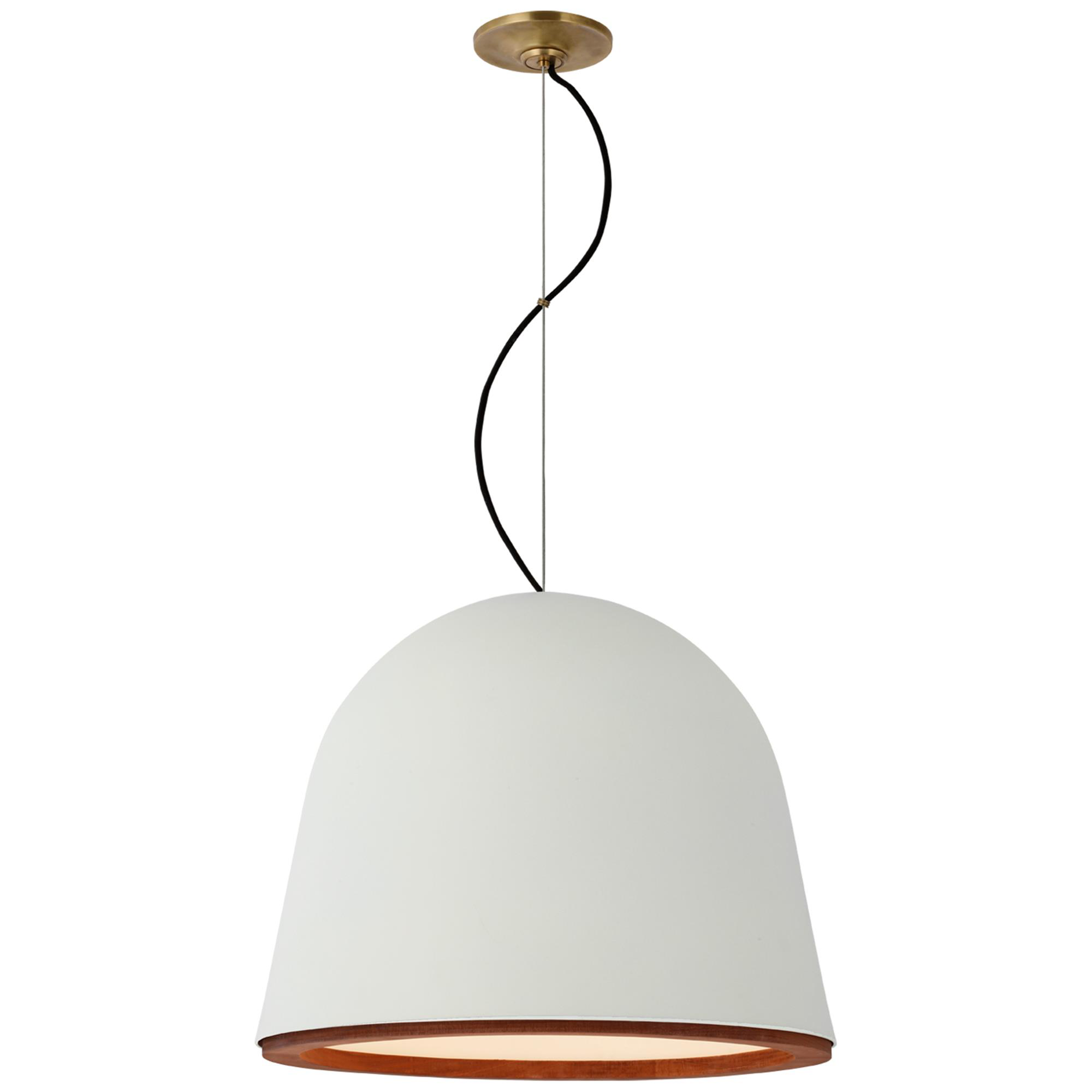 Shown in Plaster White And Dark Teak finish and No Option shade