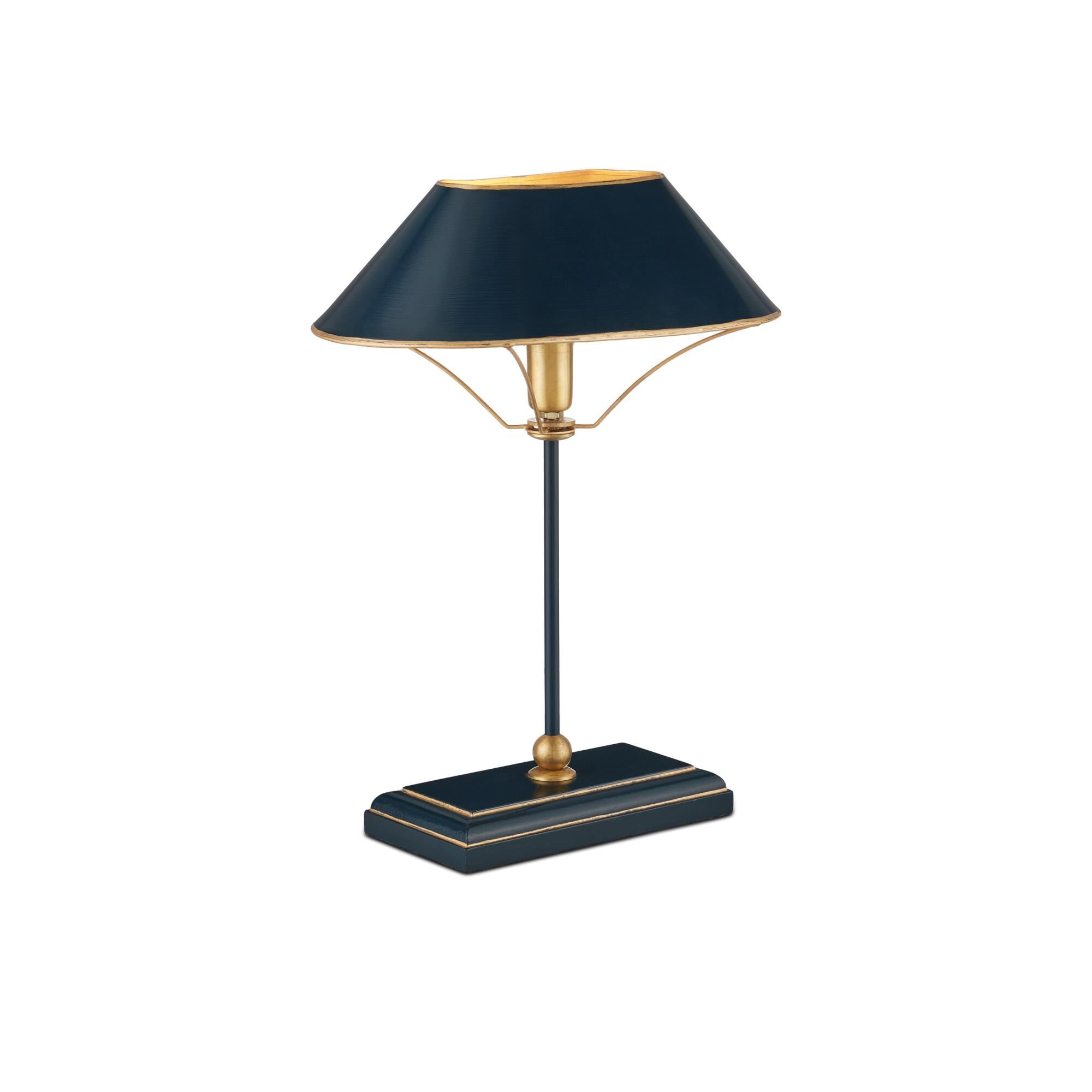 Shown in Navy/Gold finish and Navy/Gold Metal shade