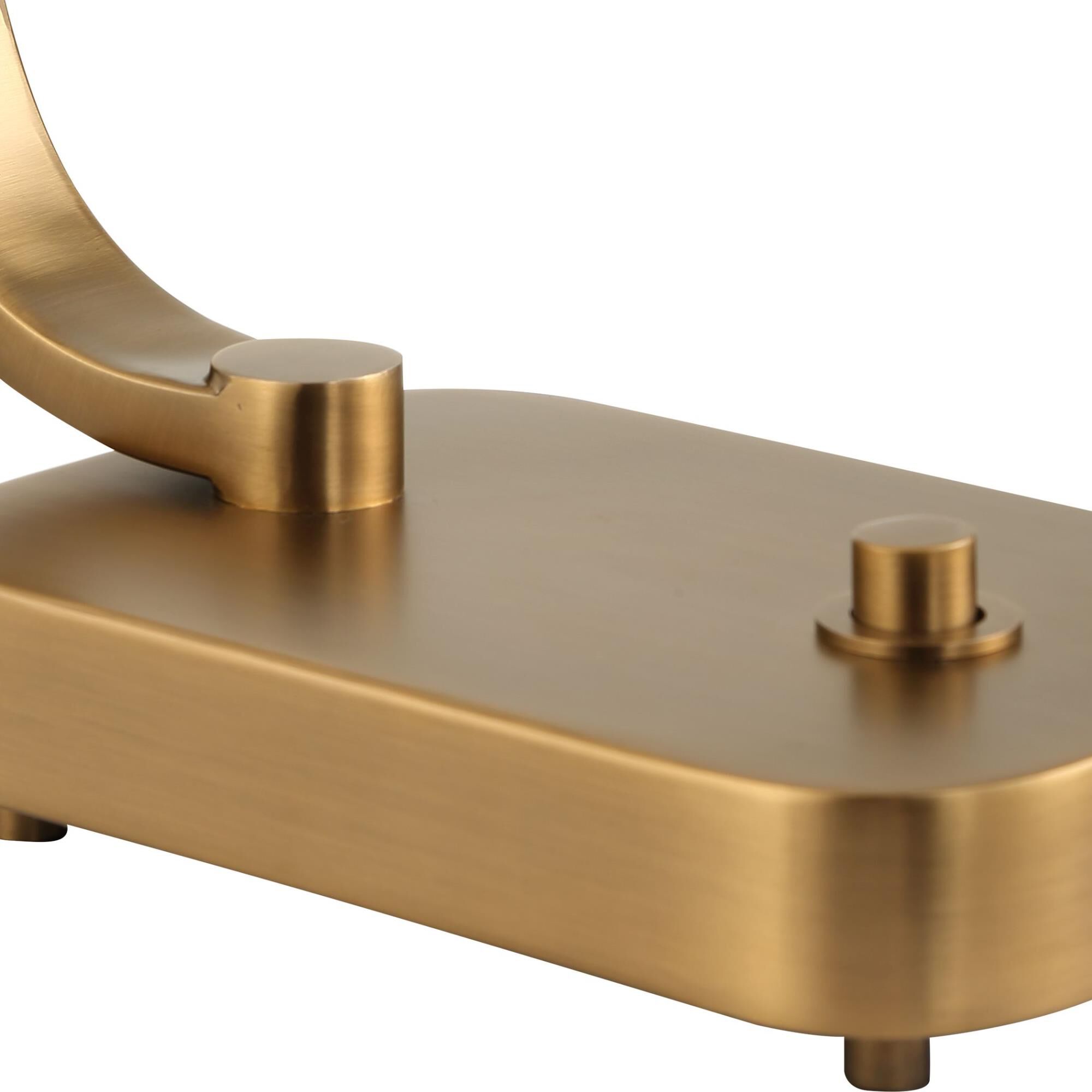 Shown in Brass finish and Oval Hardback shade