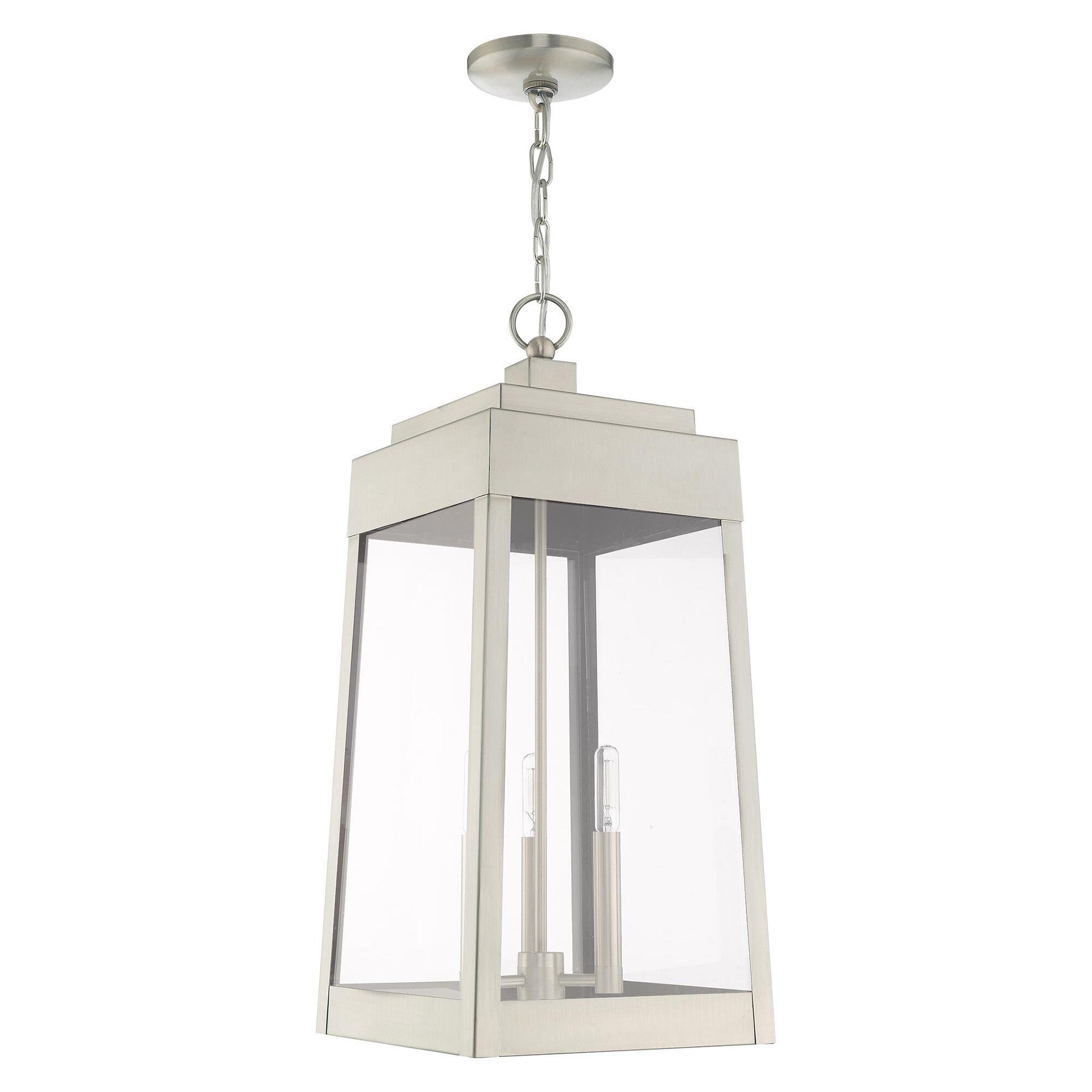 Oslo 24 Inch Tall 3 Light Outdoor Hanging Lantern by Livex Lighting