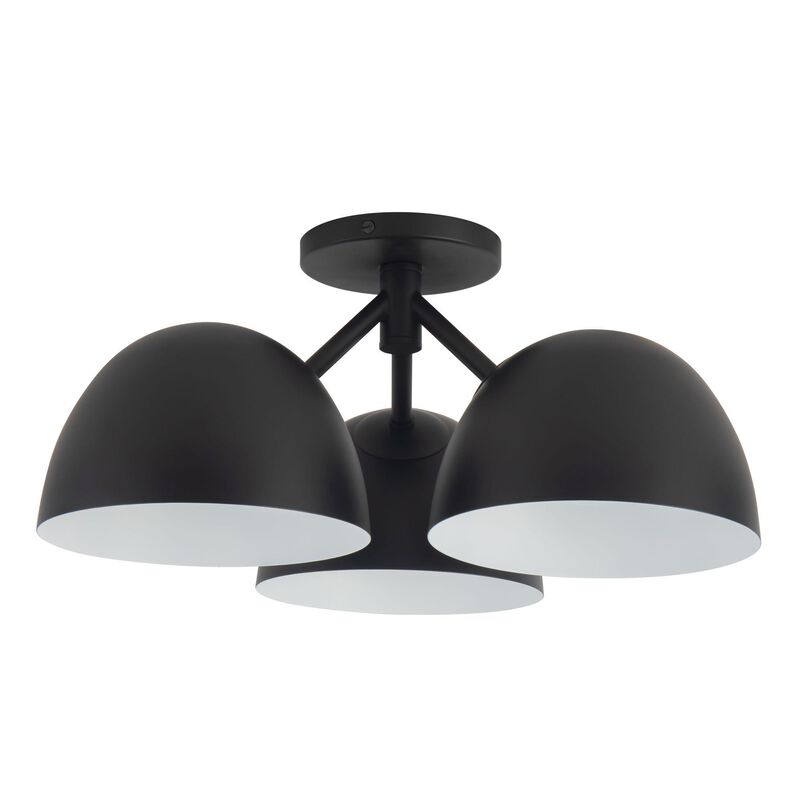 Ryan Pauly Fosso 17 Inch 3 Light Semi Flush Mount by Kuzco
