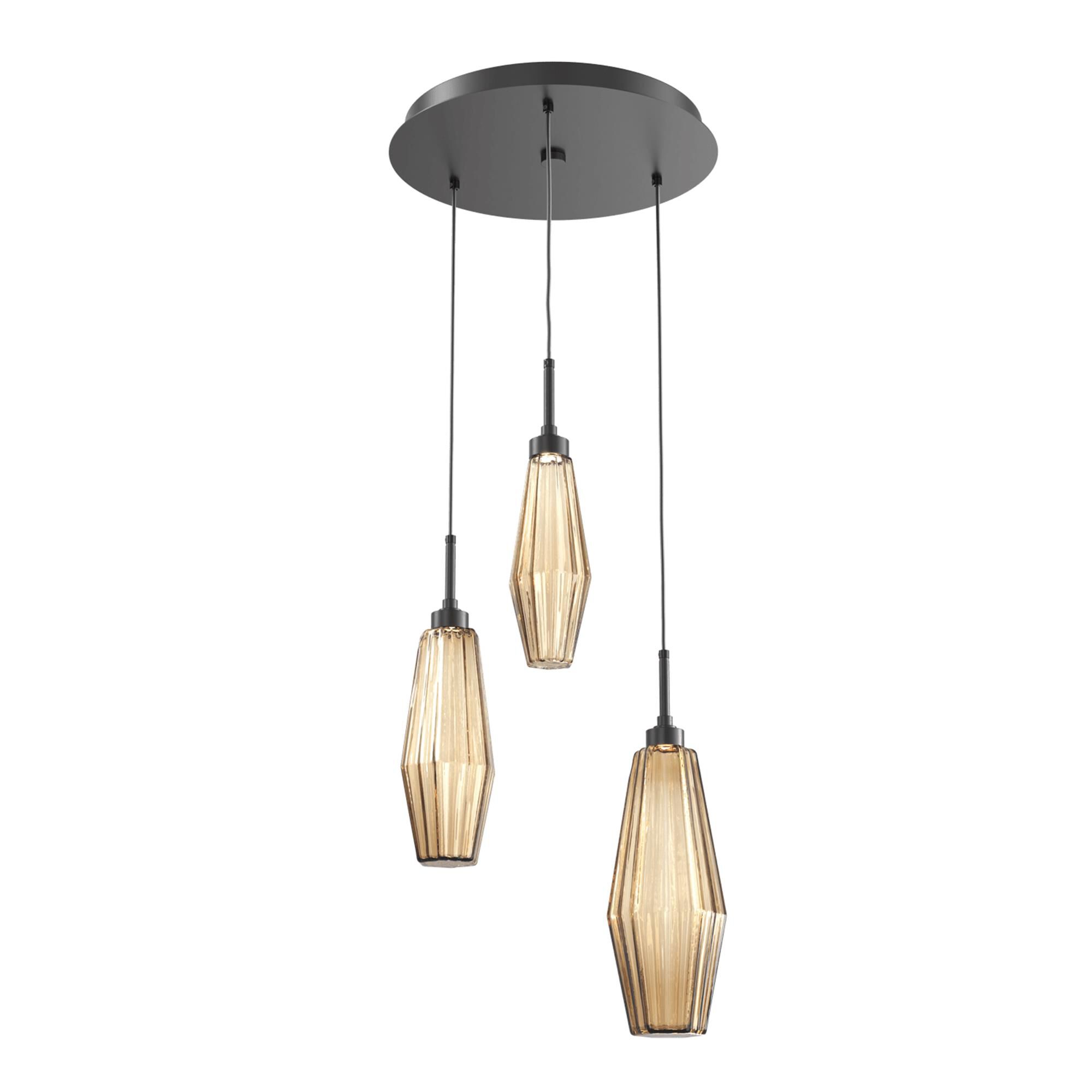 Shown in Matte Black finish and Optic Rib Bronze glass