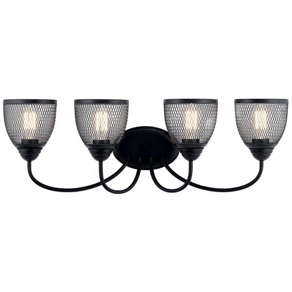 Shown in Black finish and Black Metal Mesh shade