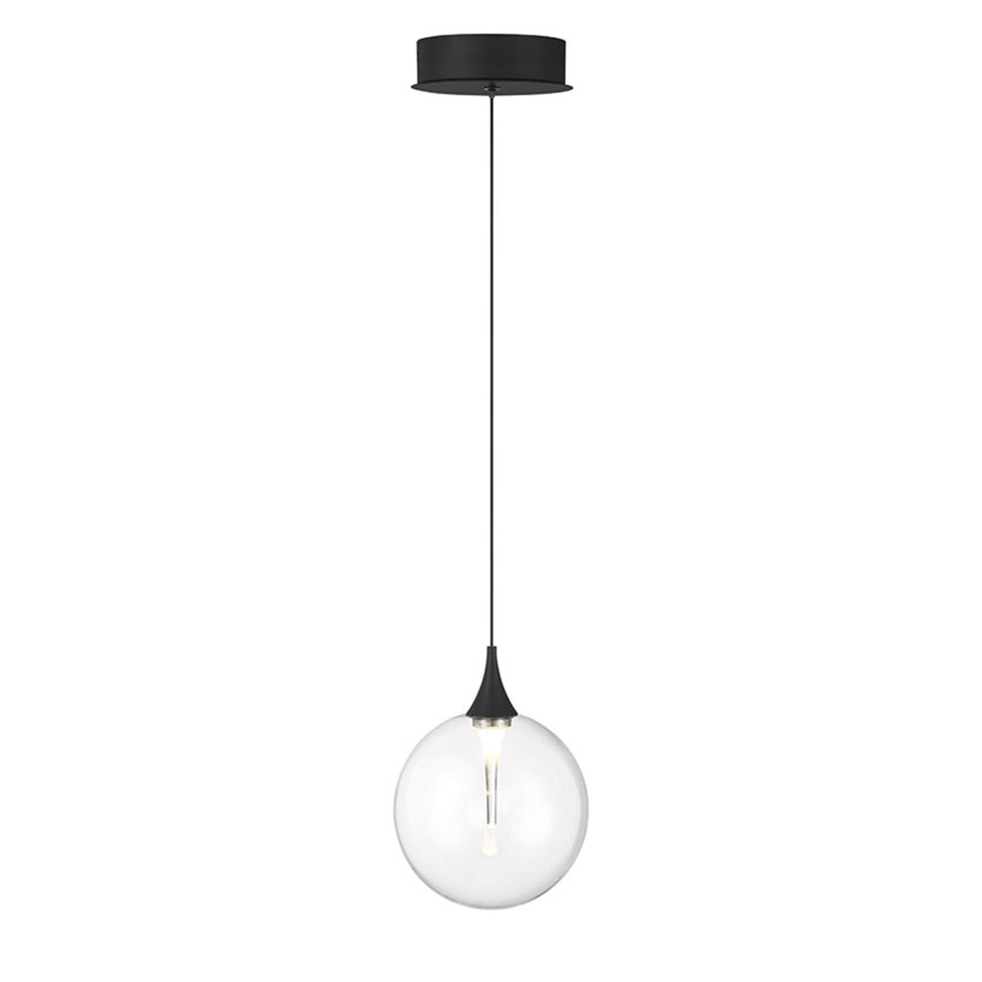 Shown in Matte Black finish and Clear glass