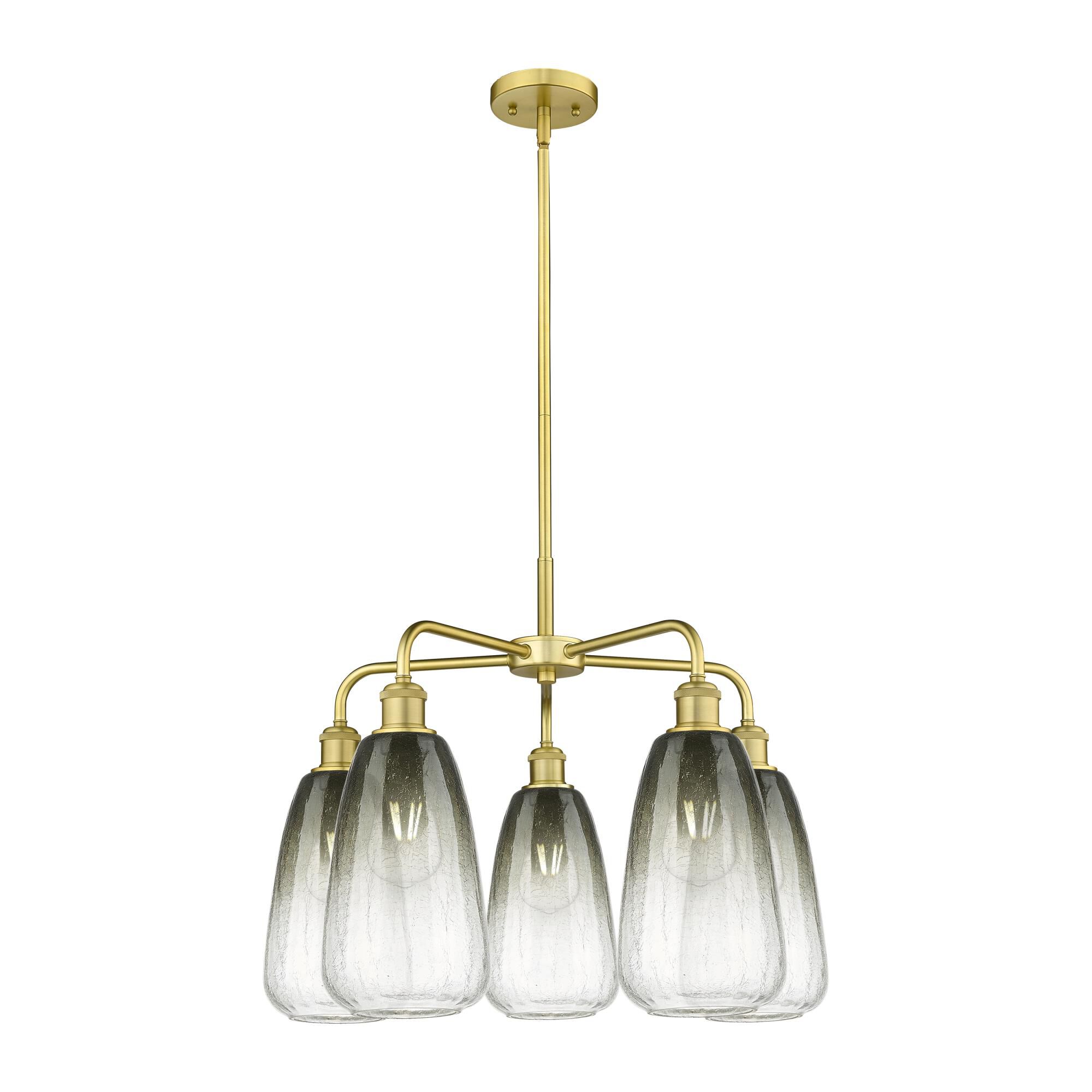 Shown in Satin Gold finish and Slate glass