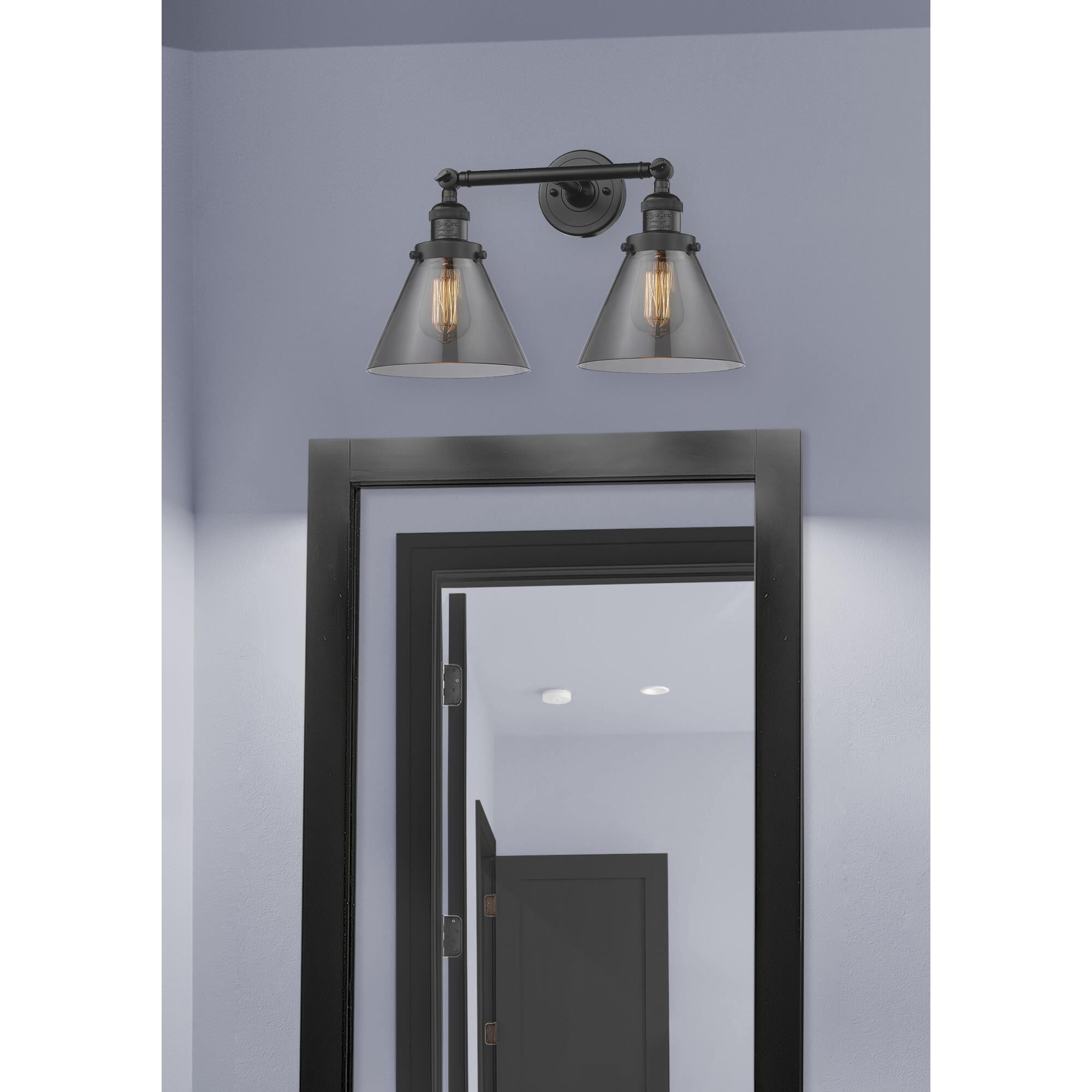 Shown in Matte Black finish and Smoked glass