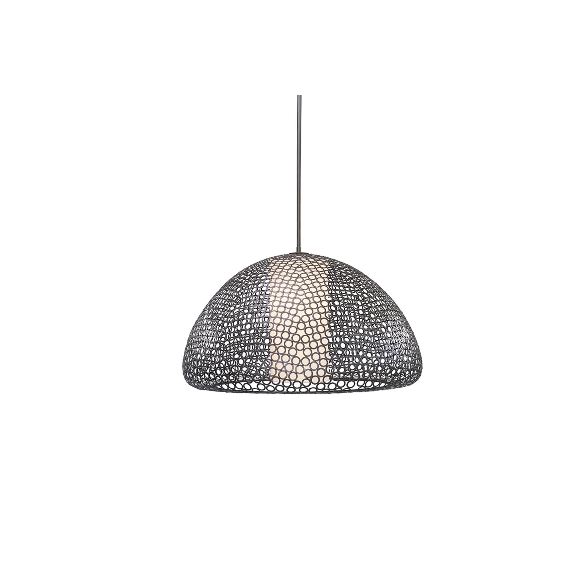 Shown in Bronze finish and Cream Linen Fabric shade