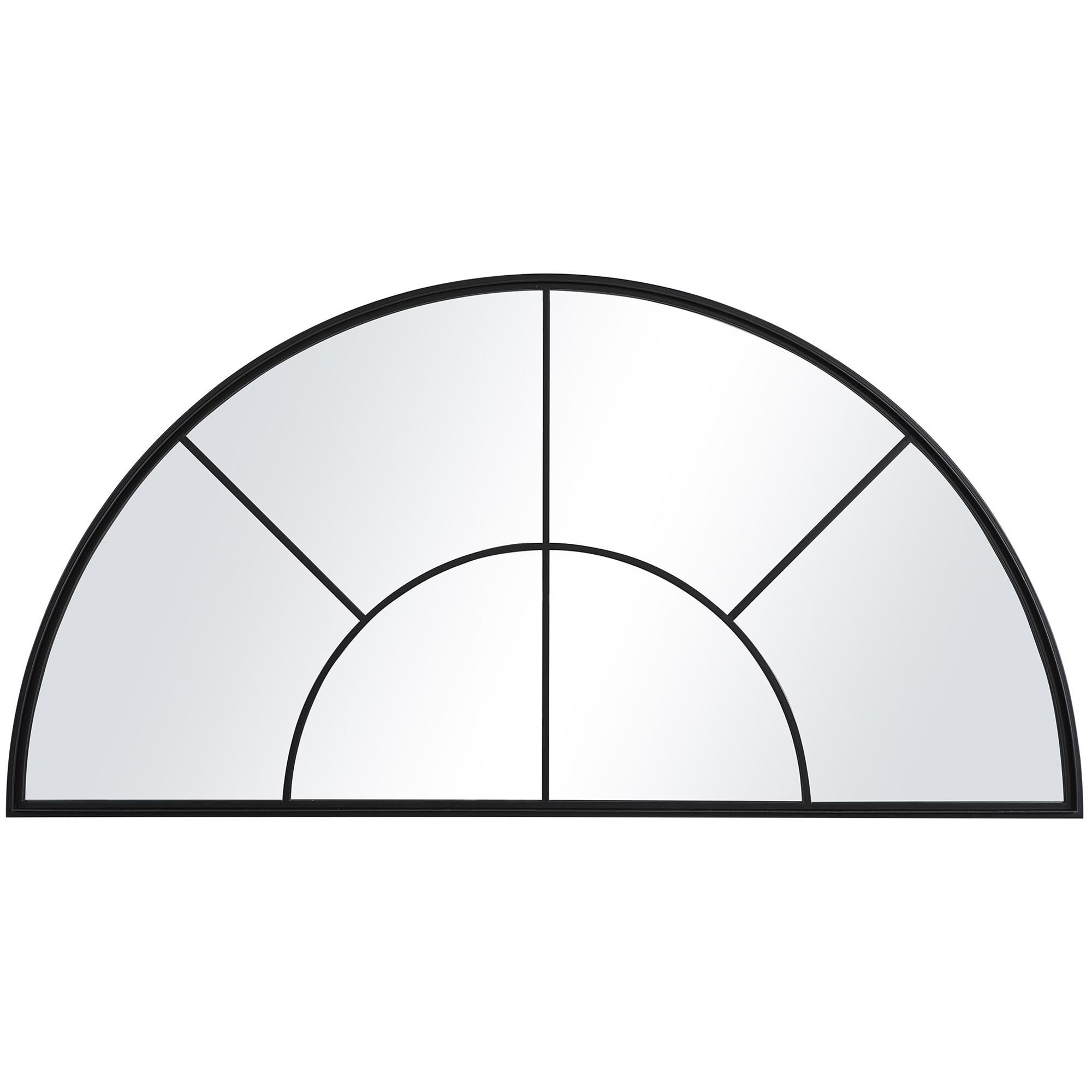 Shown in Inspired By Old Warehouse Windows, This Arch Mirror Showcases A Heavy Curved Iron Frame With Deep Ch finish